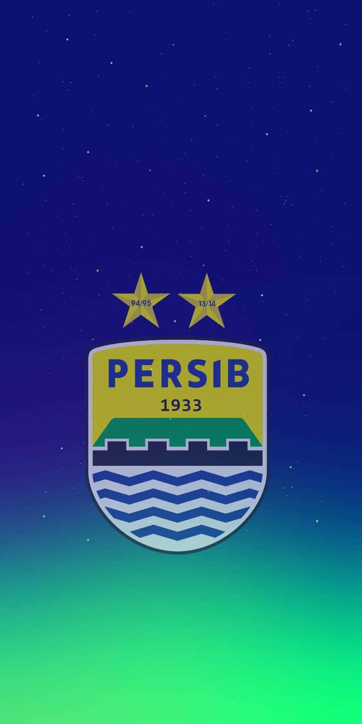 Persib 1933 crest, two gold stars, starry night sky, HD Phone Wallpaper