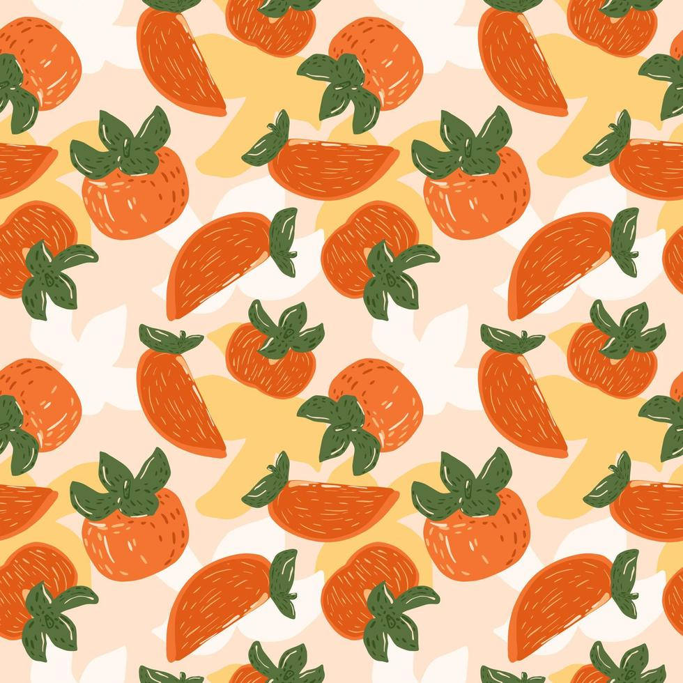 persimmon fruit, orange, green, SD Desktop Wallpaper