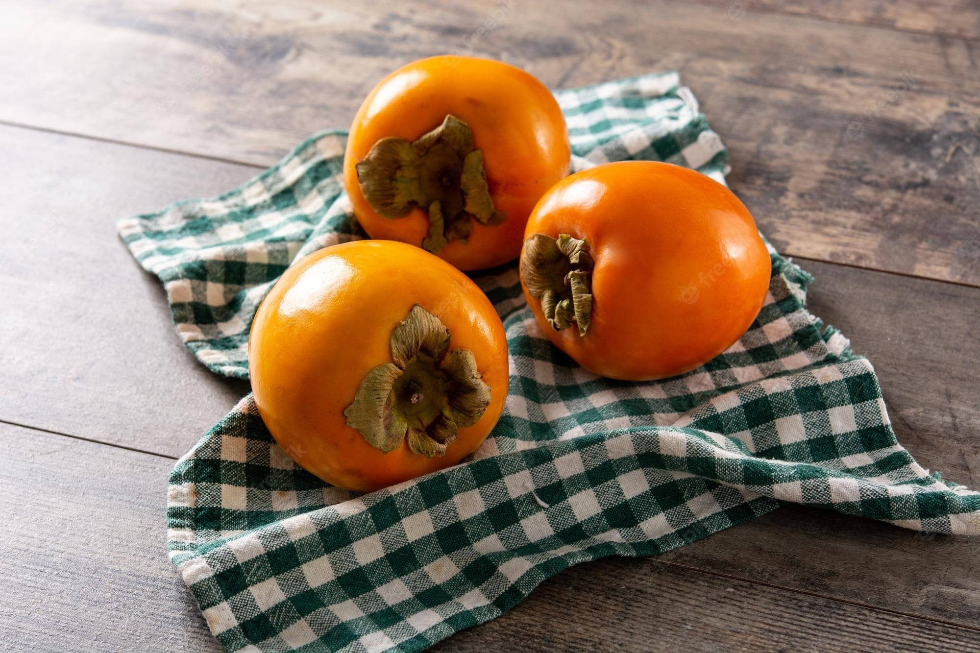 persimmon, orange, green and white checkered cloth, Full HD Desktop Wallpaper