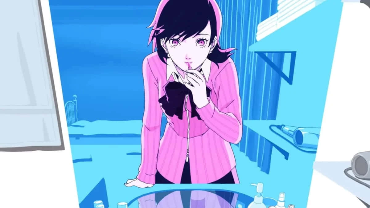 Persona 3 Reload, pink-haired anime girl, pink jacket, SD Desktop Wallpaper