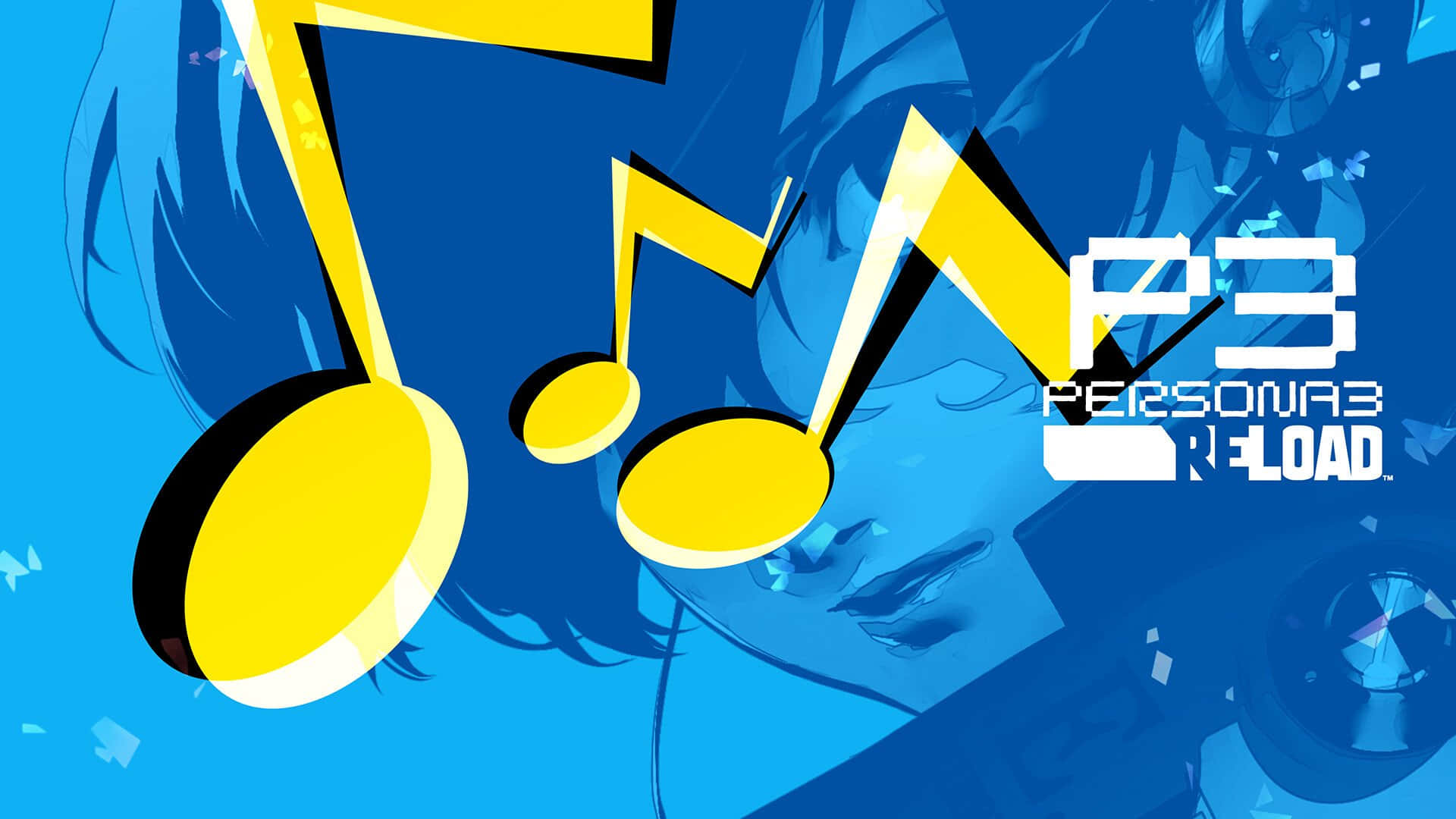 Persona 3 Reload, musical theme, vibrant blue, Full HD Desktop Wallpaper