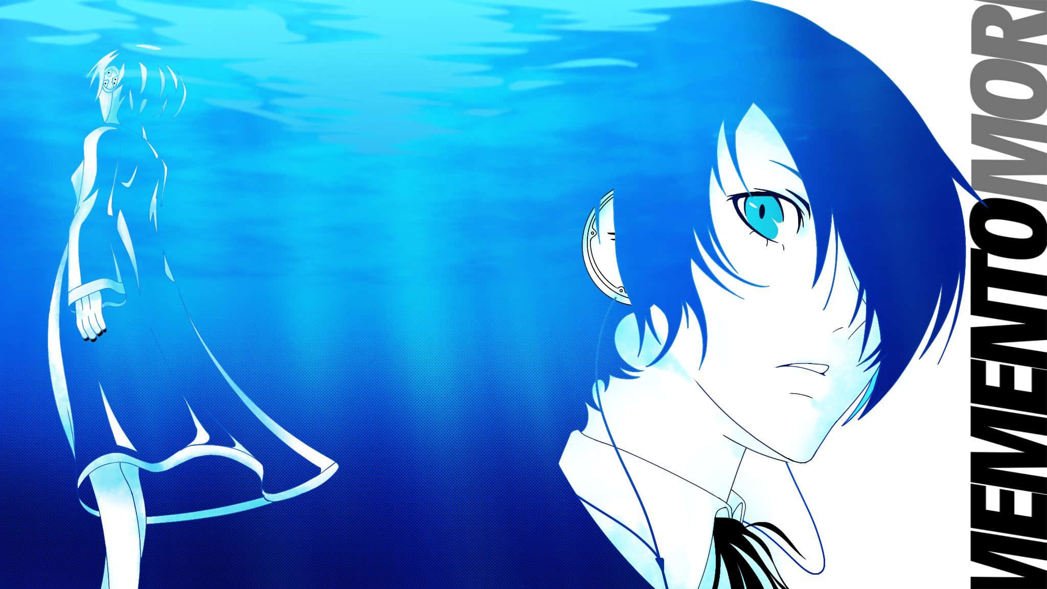 Persona 3, underwater reflection, anime characters, Full HD Desktop Wallpaper