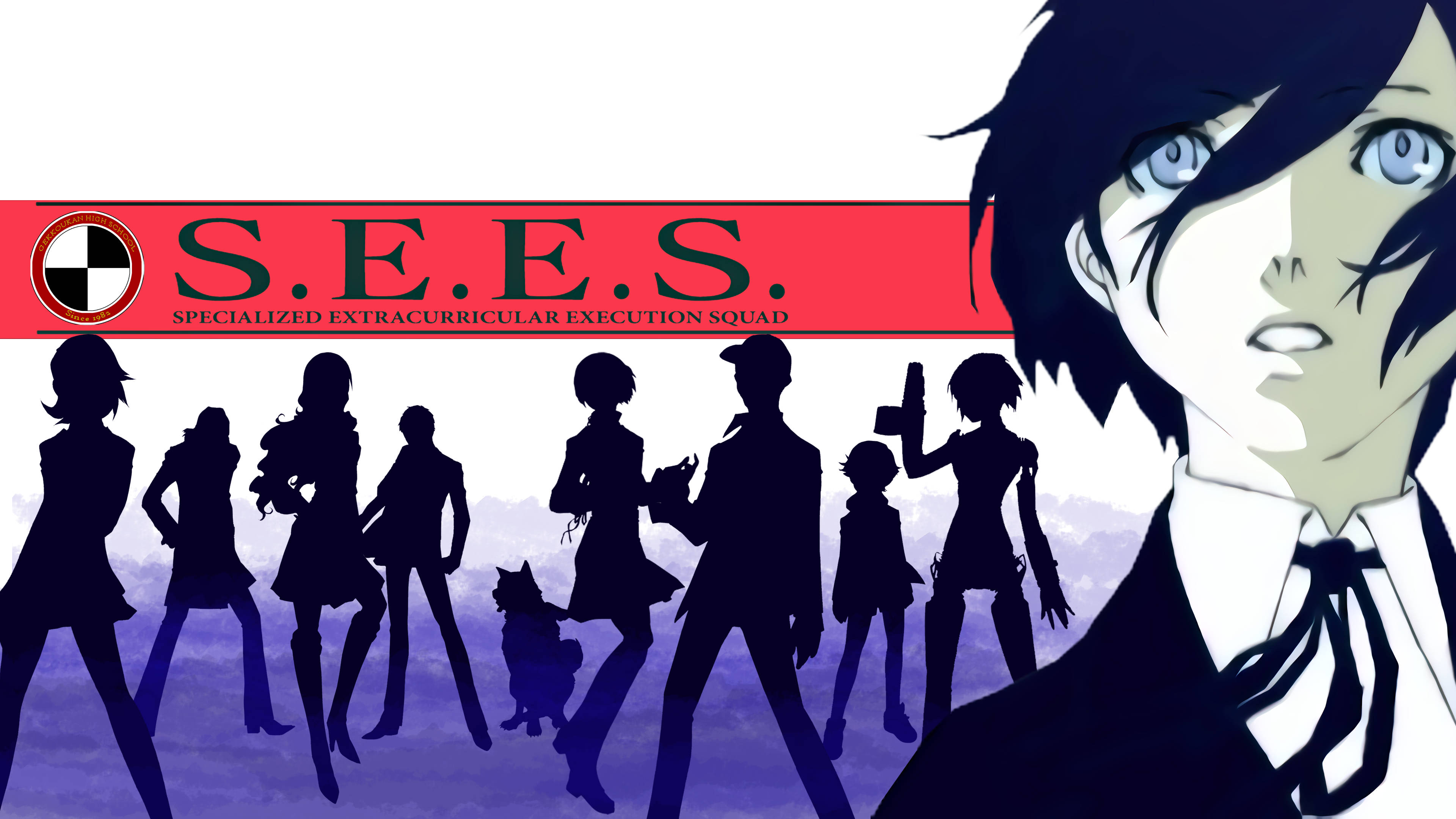 S.E.E.S., Persona 3, blue-eyed character, 4K Desktop Wallpaper