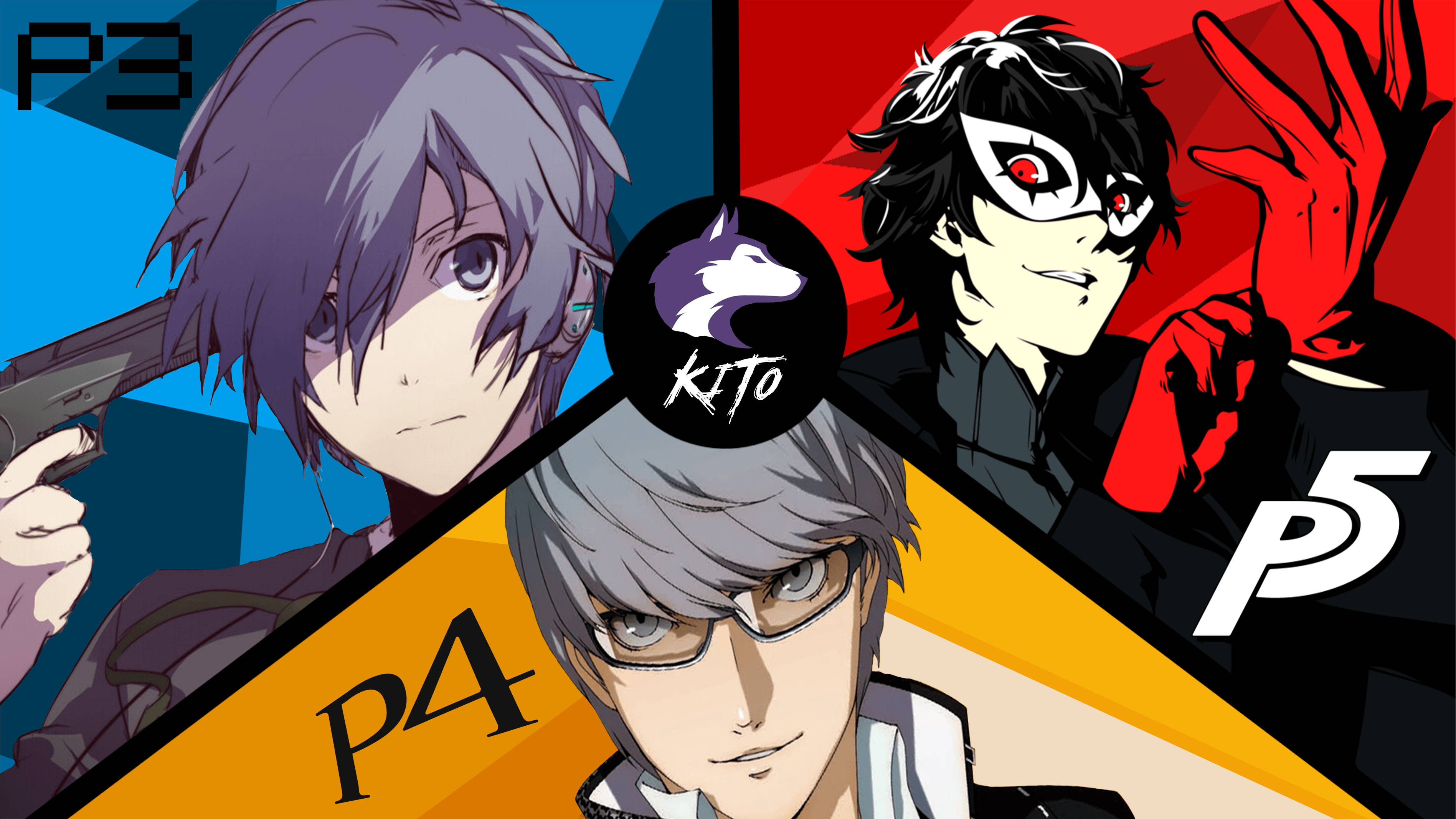 Persona 3, Persona 4, Persona 5, 2K Desktop Wallpaper