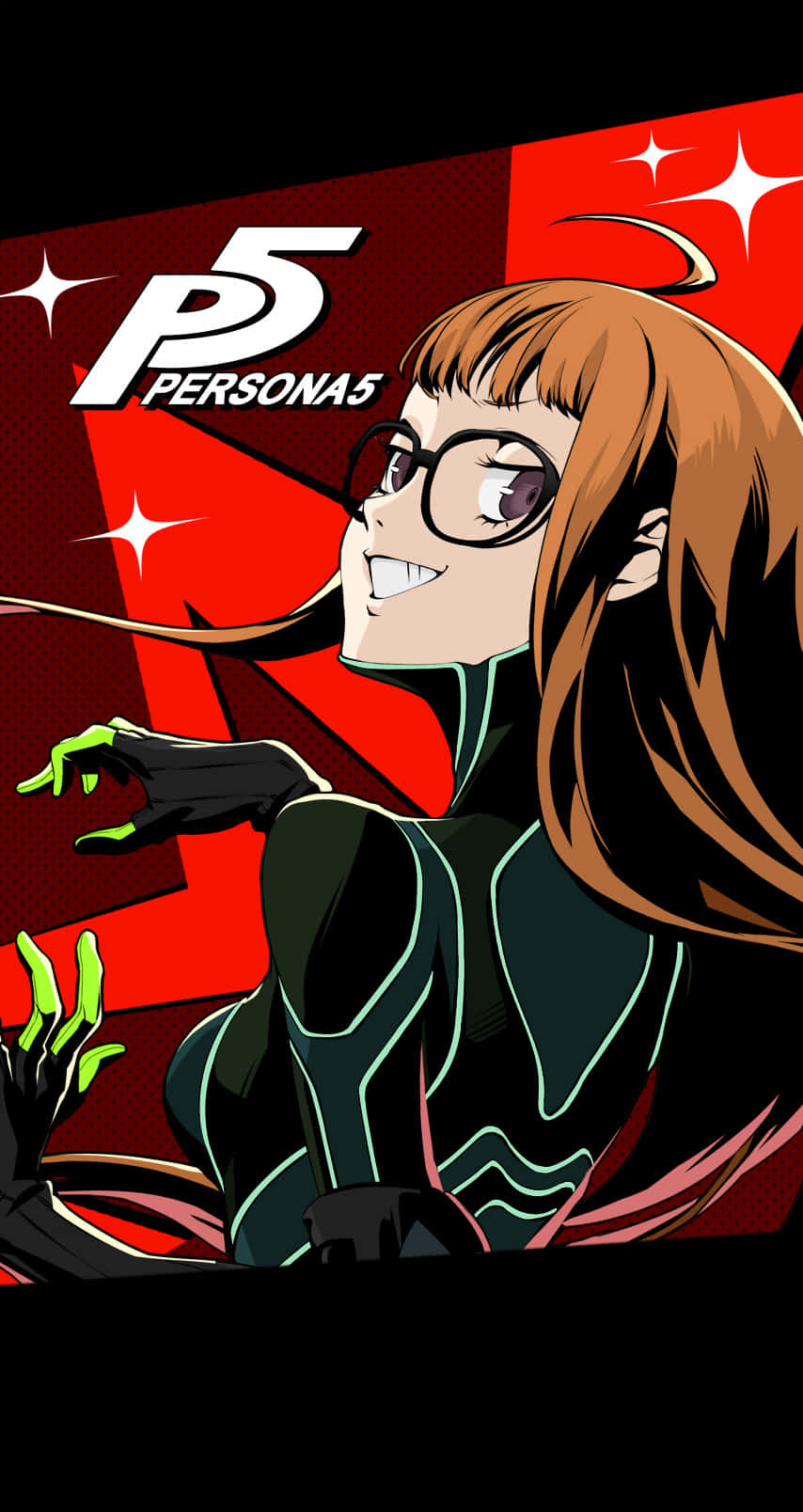 Persona 5, anime girl, glasses, HD Phone Wallpaper