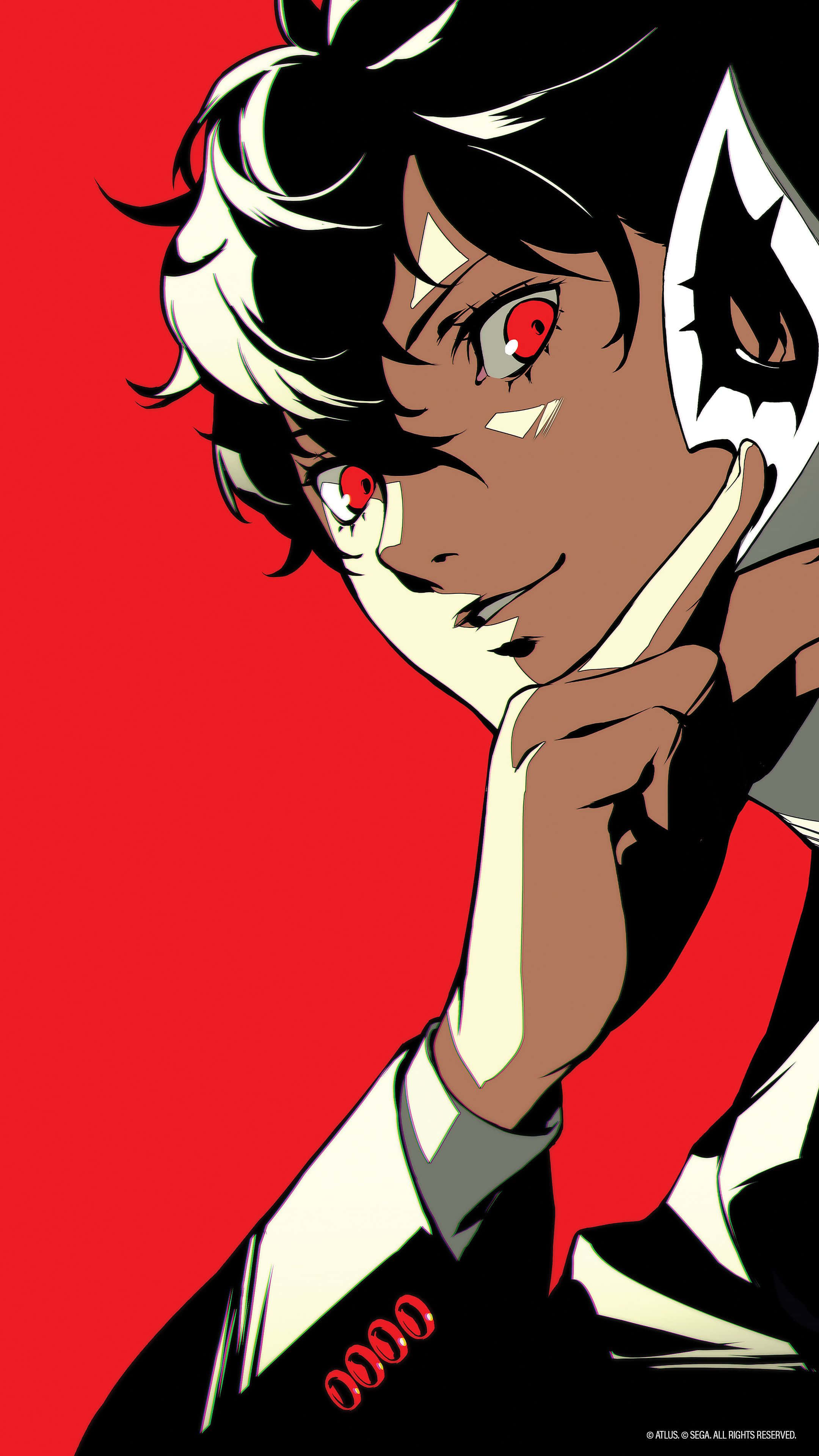 Persona 5, iPhone, red eyes, 4K Phone Wallpaper