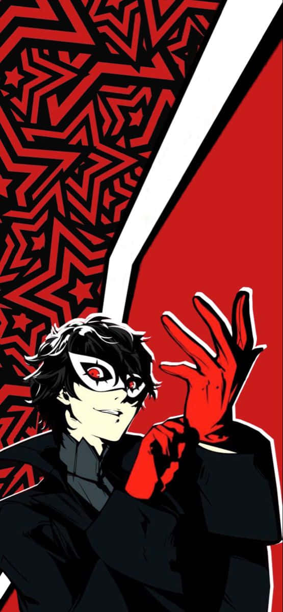 Persona 5, iPhone, red eyes, SD Phone Wallpaper