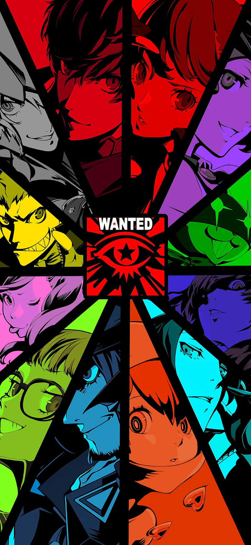 Persona 5, red wanted poster, eye symbol, HD Phone Wallpaper