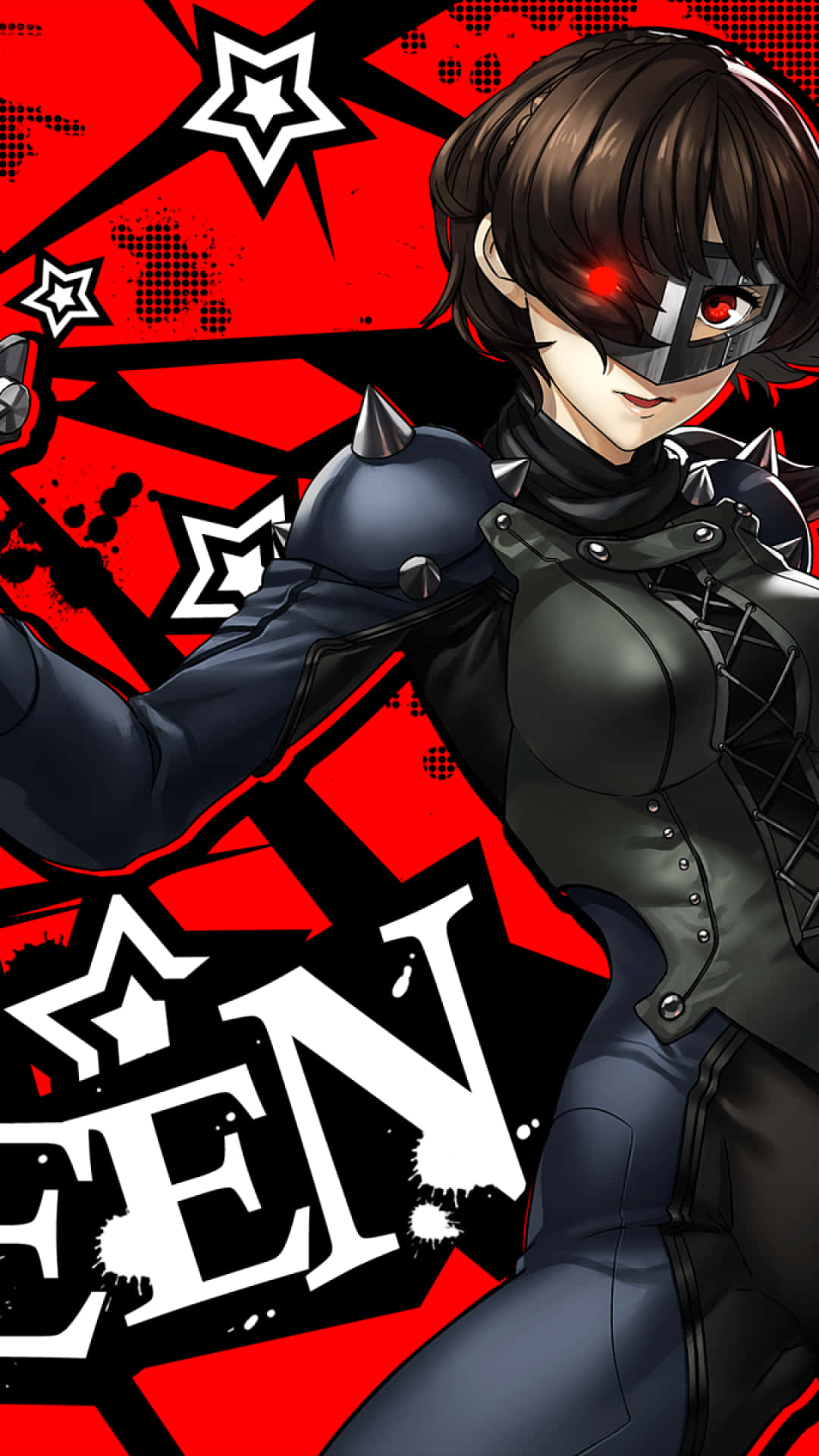 Persona 5, anime character, glowing red eyes, Full HD Phone Wallpaper