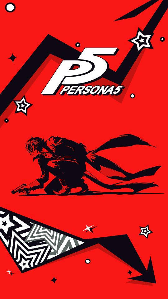 Persona 5 Phone, red, black, SD Phone Wallpaper