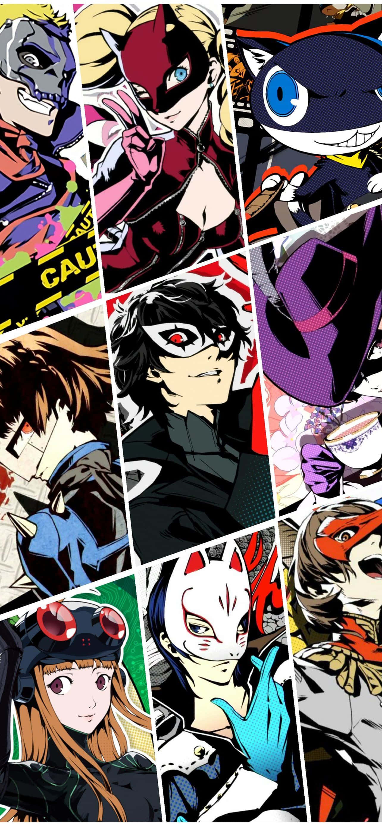Persona 5, iPhone, anime characters, 2K Phone Wallpaper