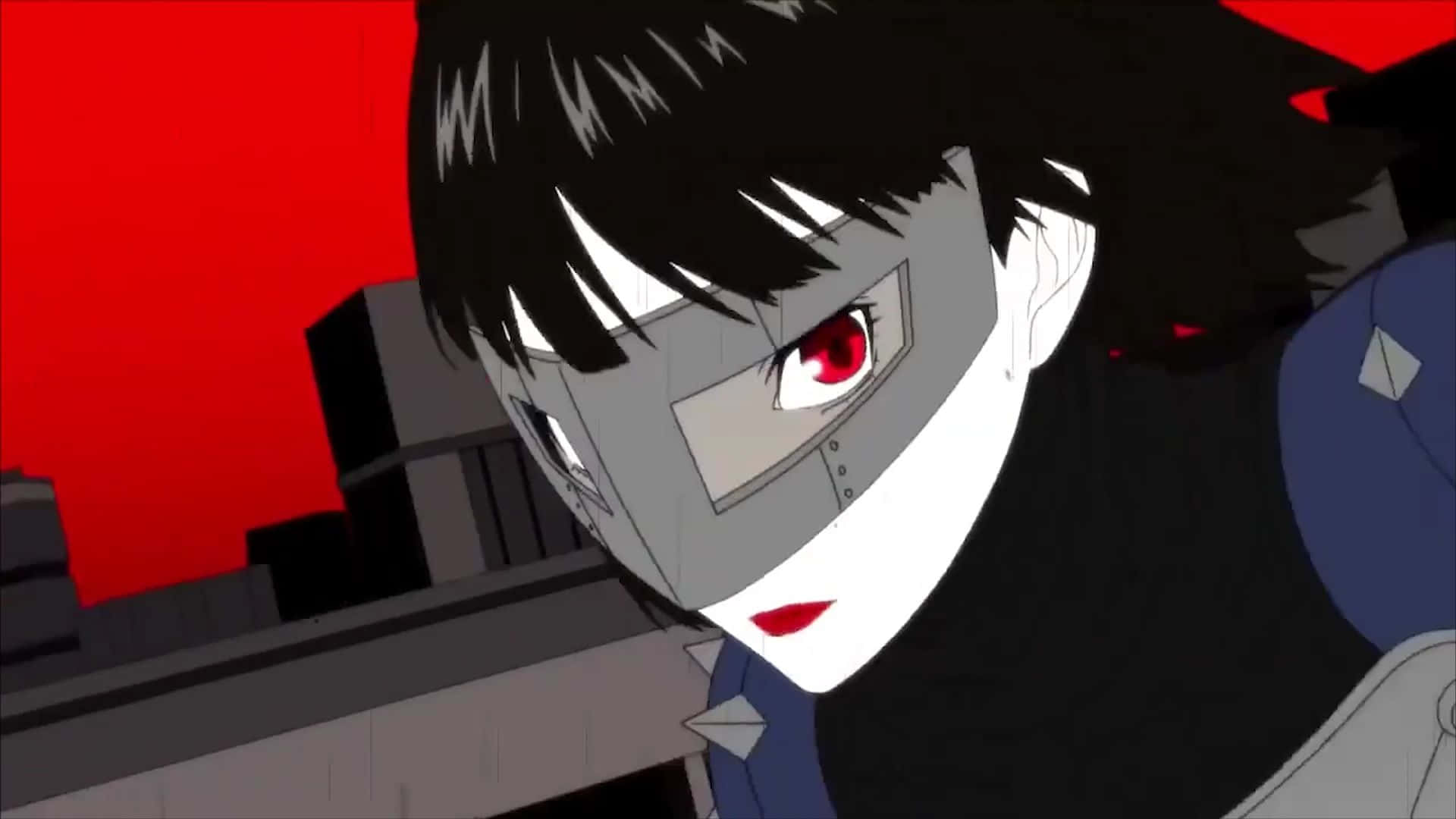 Persona 5 Strikers, metallic mask, red eye, Full HD Desktop Wallpaper