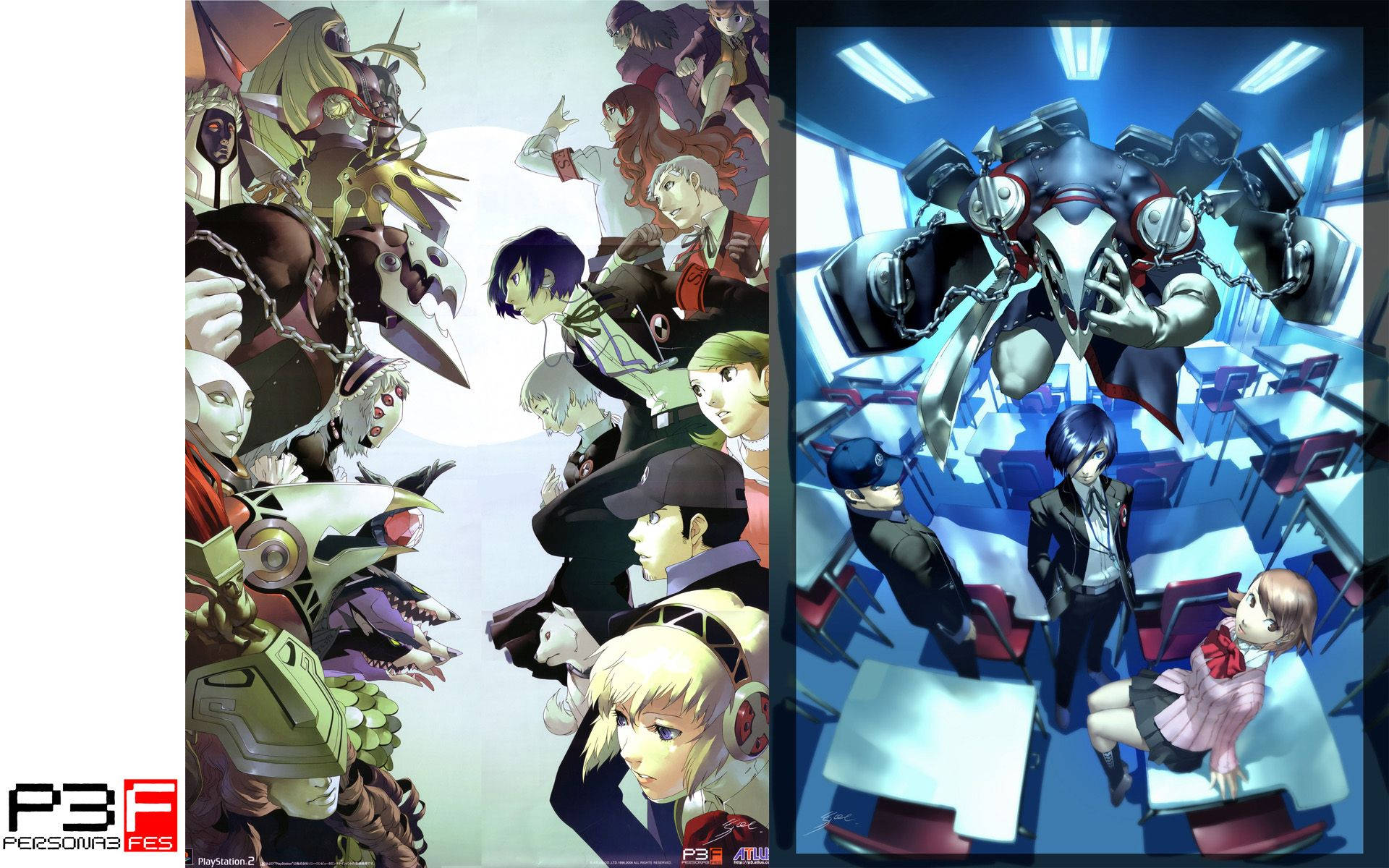 Persona, anime poster, diverse cast of characters, Full HD Desktop Wallpaper