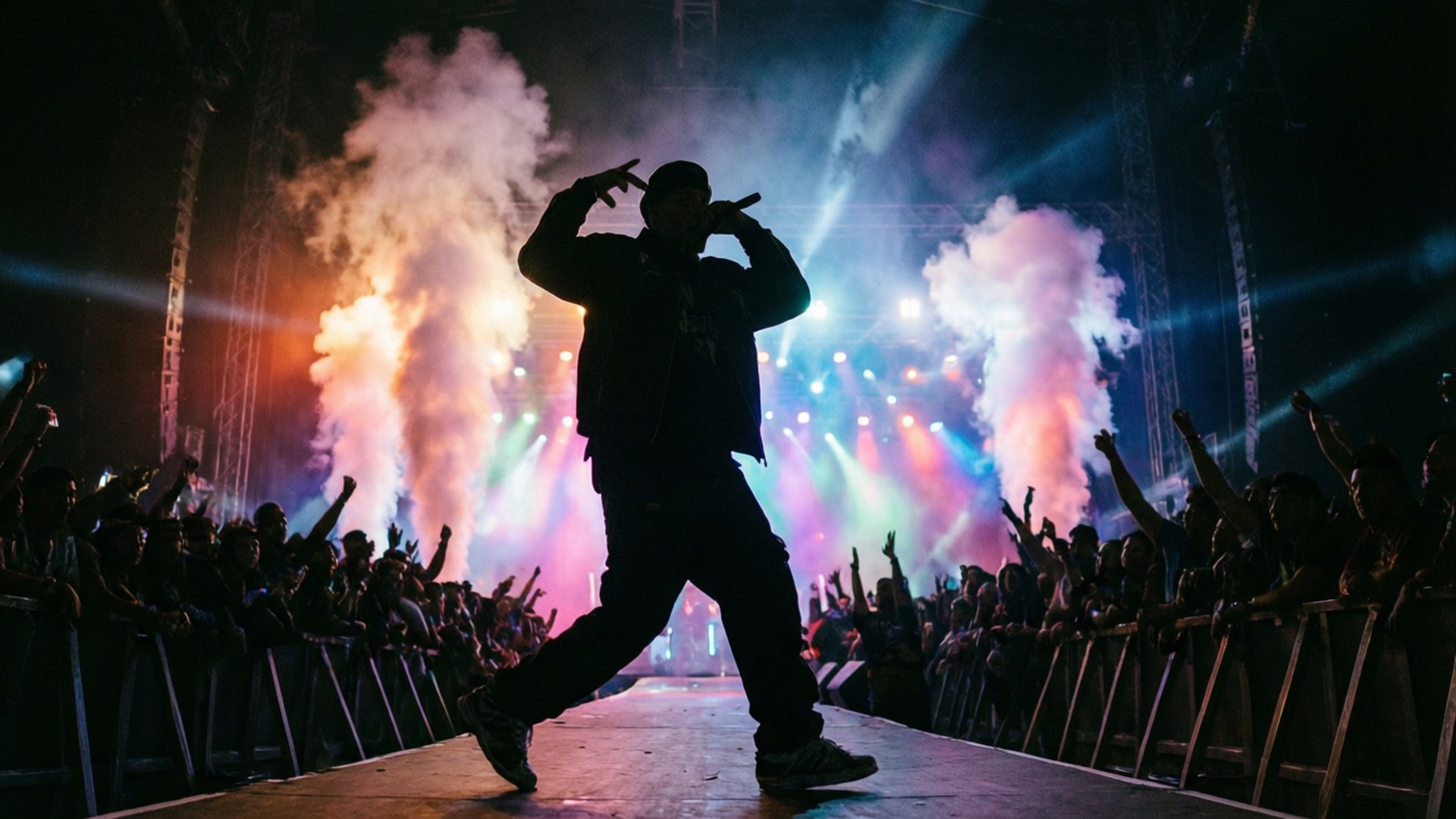 Peso Pluma, stage performance, live on stage, Full HD Desktop Wallpaper