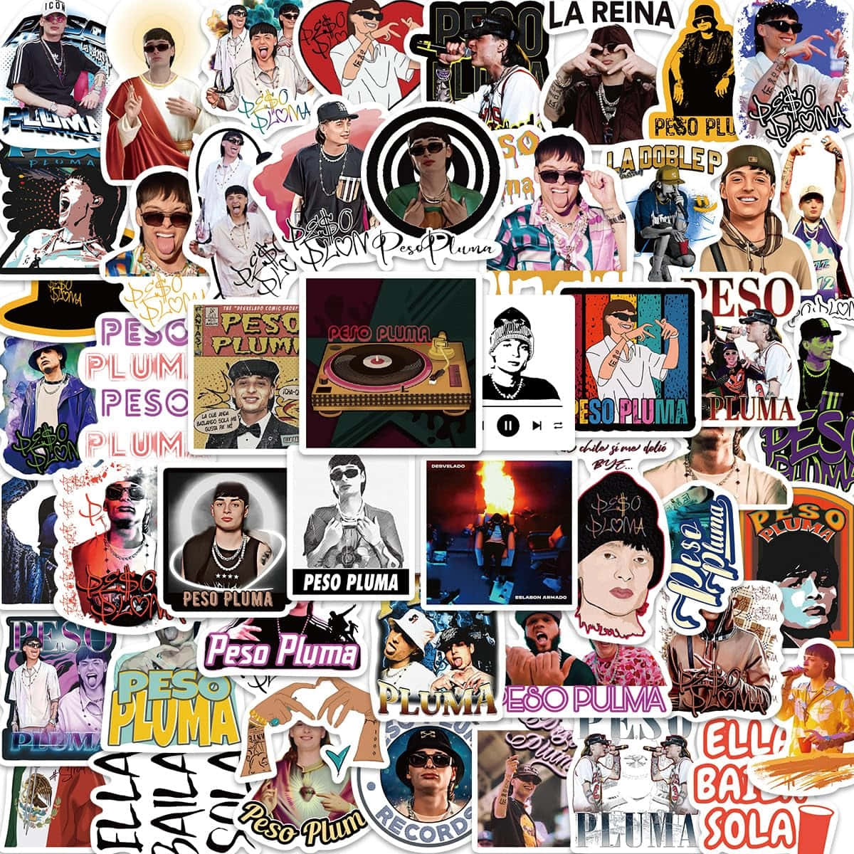 Peso Pluma, sticker, album art, SD Desktop Wallpaper