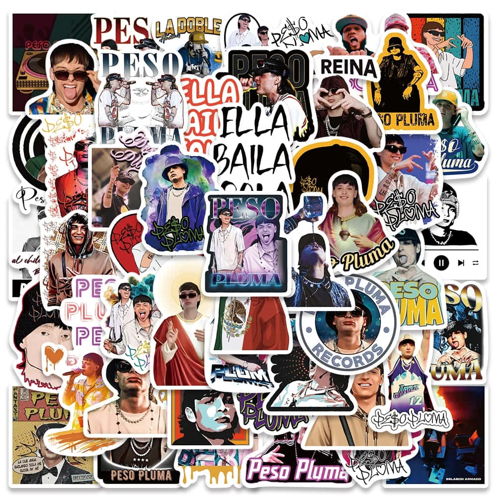 Peso Pluma, stickers, portraits, SD Desktop Wallpaper