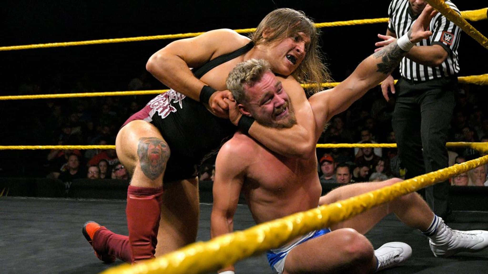 Pete Dunne, choke hold, wrestlers, Full HD Desktop Wallpaper