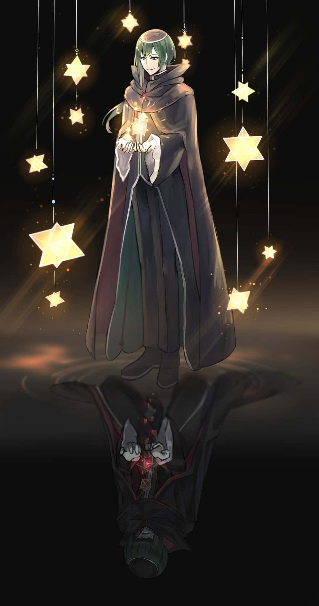 Petelgeuse Romanee-Conti, green-haired anime mage, dark robe, Full HD Phone Wallpaper