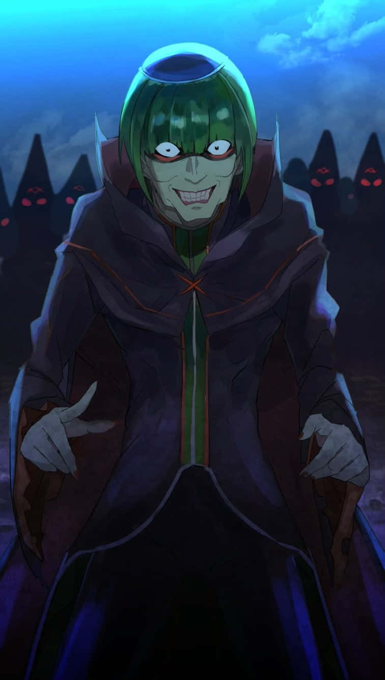 Petelgeuse Romanee-Conti, green-haired anime villain, dark robe, HD Phone Wallpaper