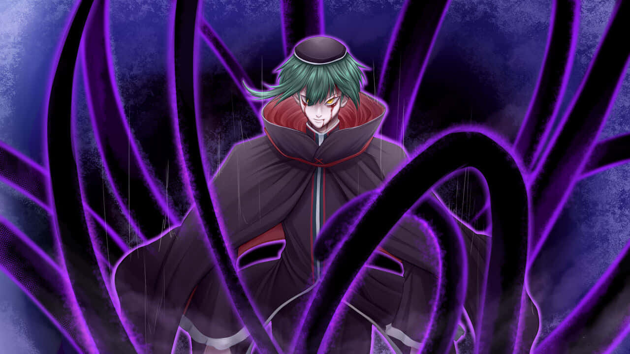 Petelgeuse Romanee-conti, green-haired anime character, dark cloak, HD Desktop Wallpaper