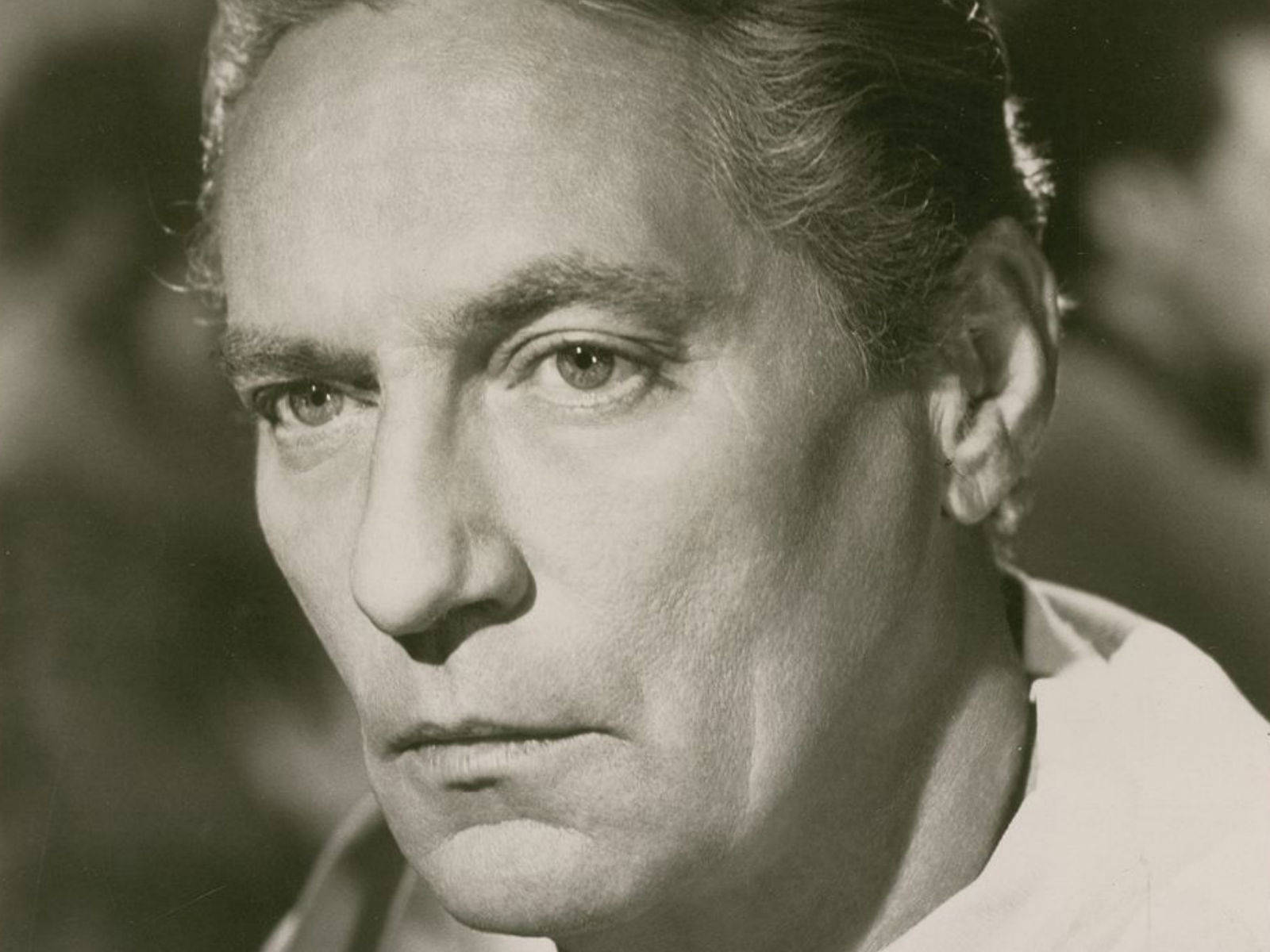 Peter Finch, black and white, close-up portrait, HD Desktop Wallpaper