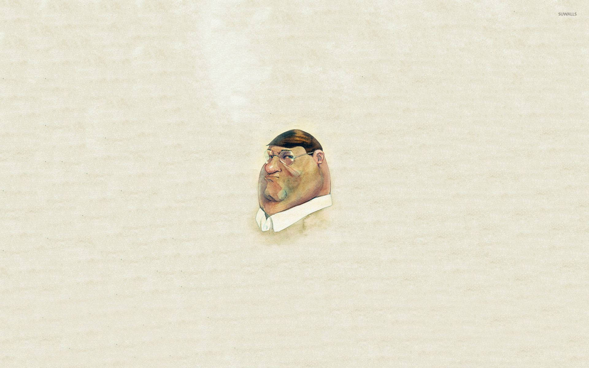 Peter Griffin, watercolor-style, glasses, Full HD Desktop Wallpaper