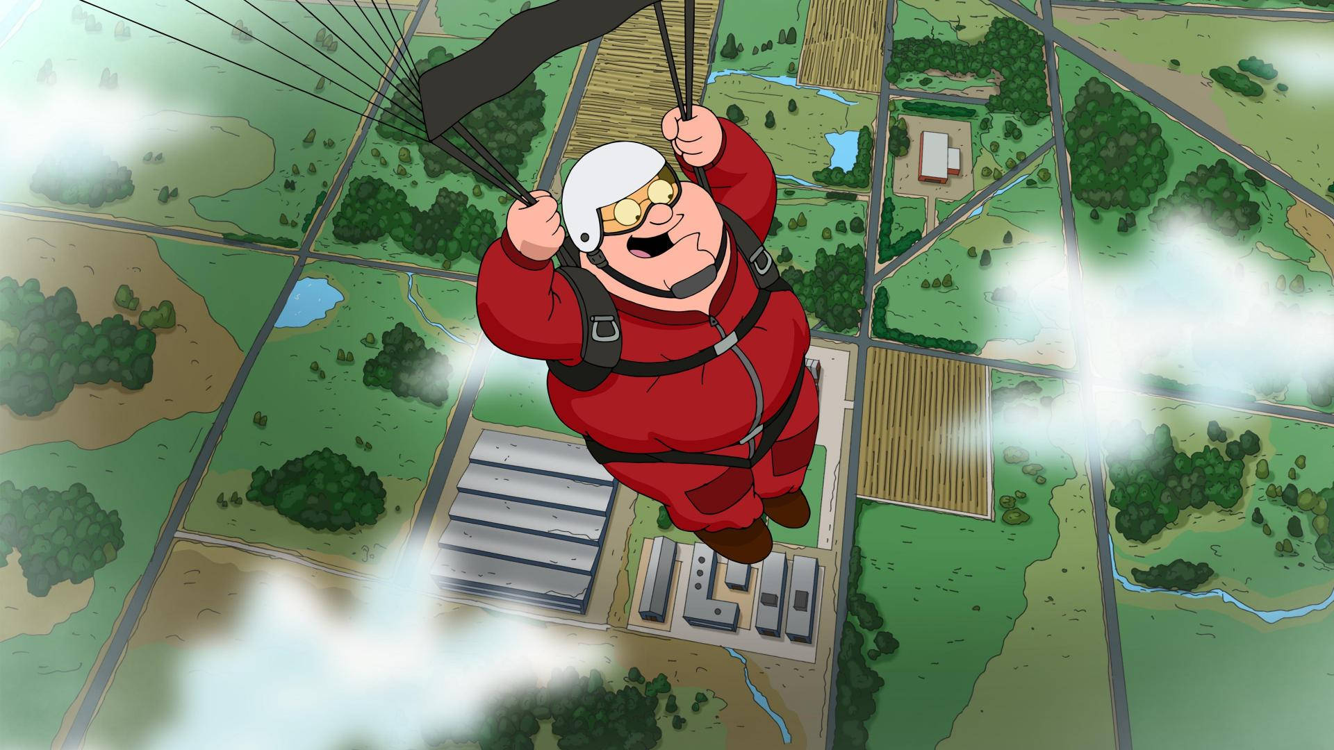 Peter Griffin, red jumpsuit, white helmet, Full HD Desktop Wallpaper