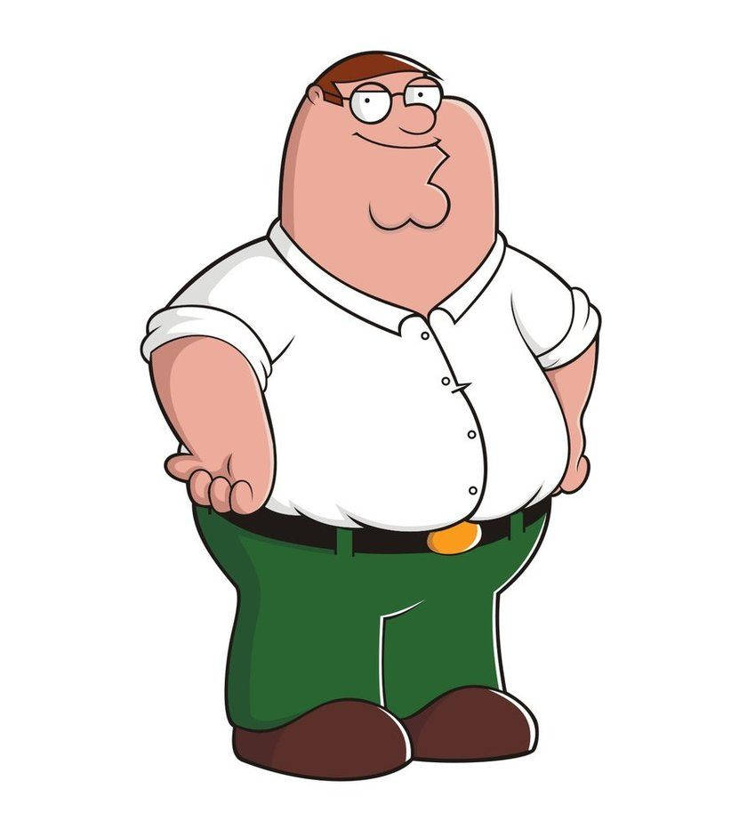 Peter Griffin, glasses, white shirt, SD Phone Wallpaper