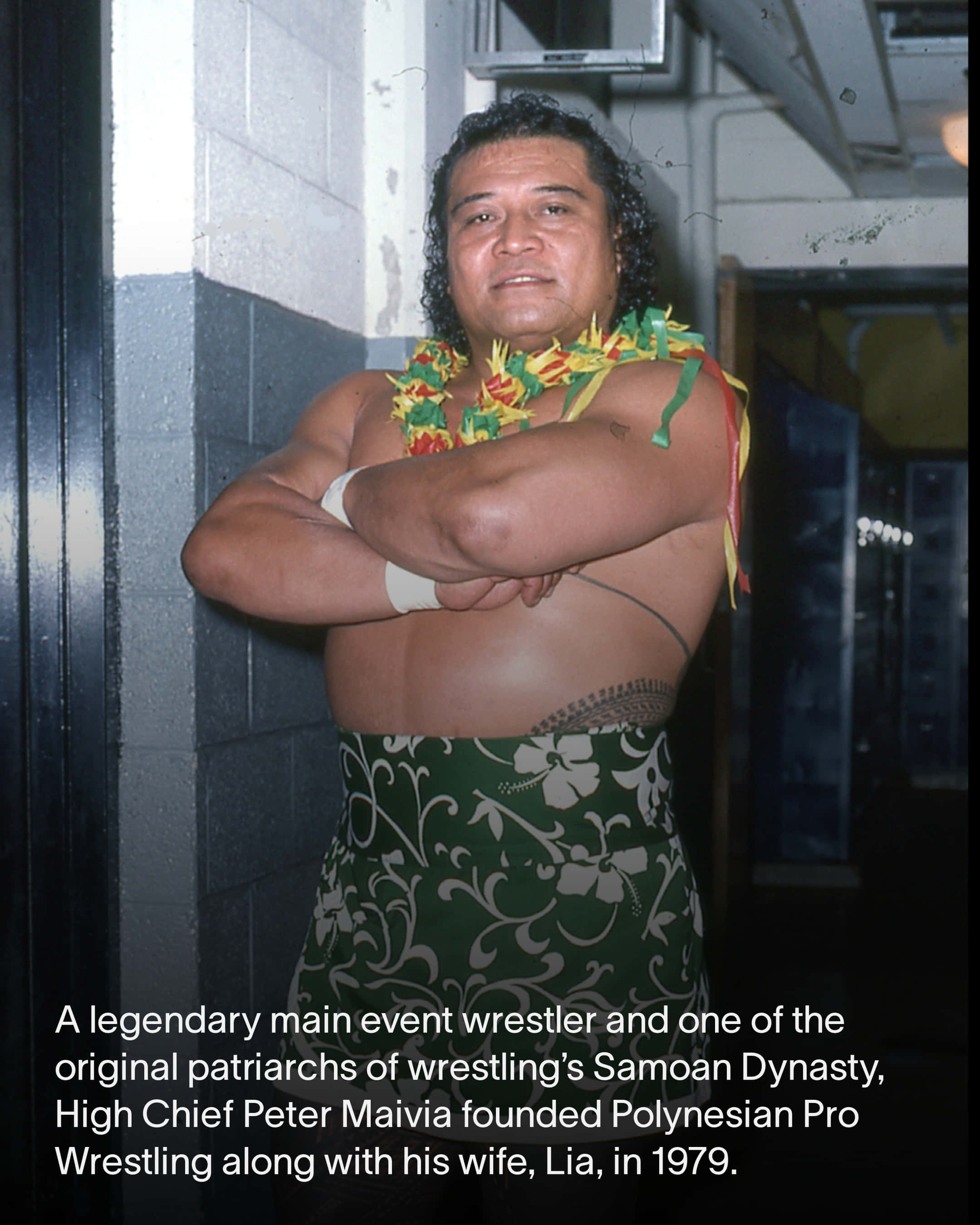 Peter Maivia, floral skirt, lei, 2K Phone Wallpaper