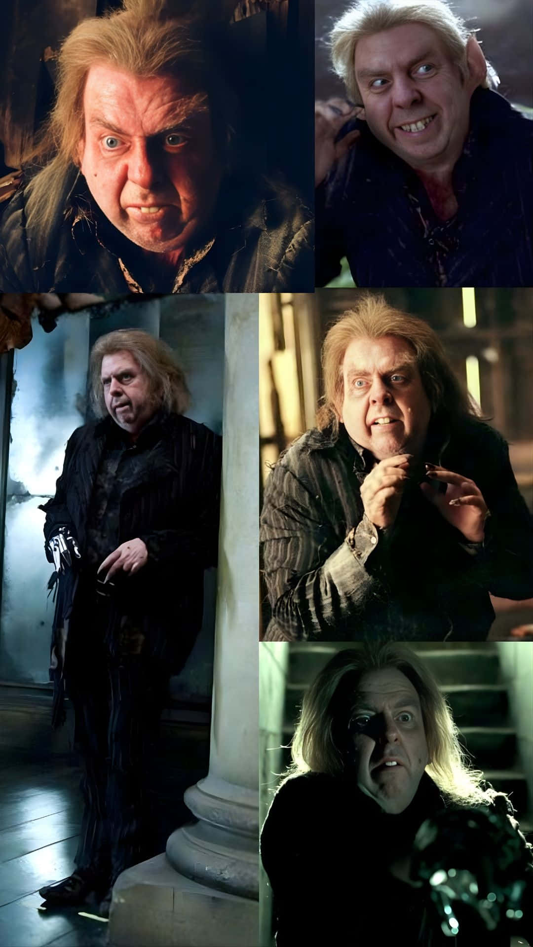 Peter Pettigrew, wild blonde hair, exaggerated facial expressions, Full HD Phone Wallpaper