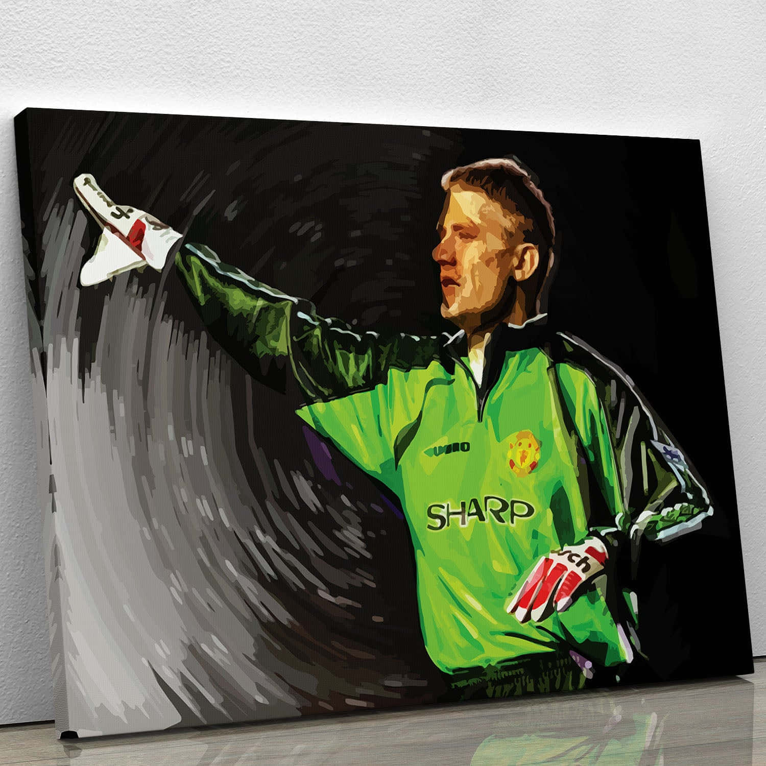 Peter Schmeichel, goalkeeper, green jersey, HD Desktop Wallpaper