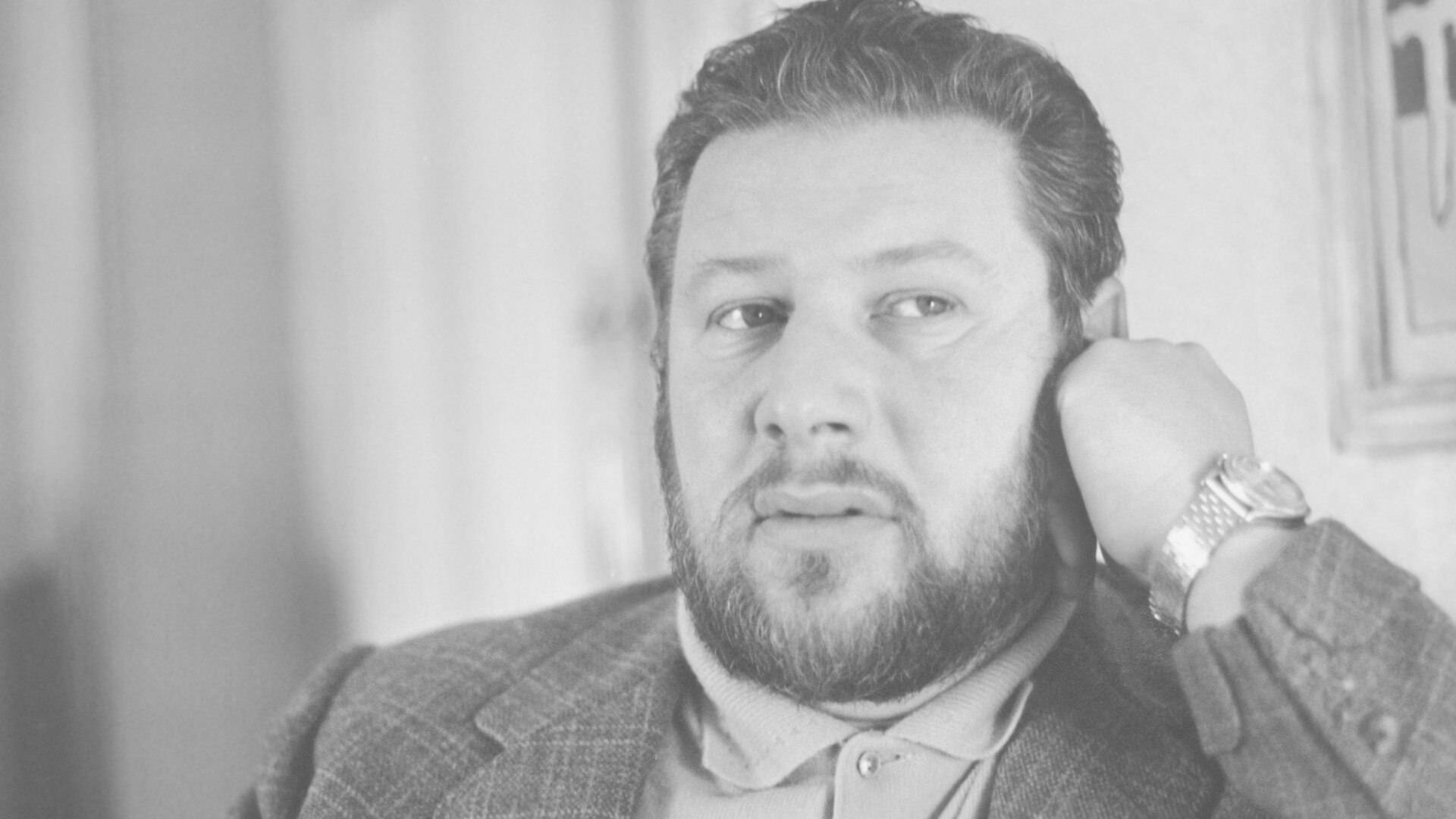 Peter Ustinov, bearded man, suit, Full HD Desktop Wallpaper