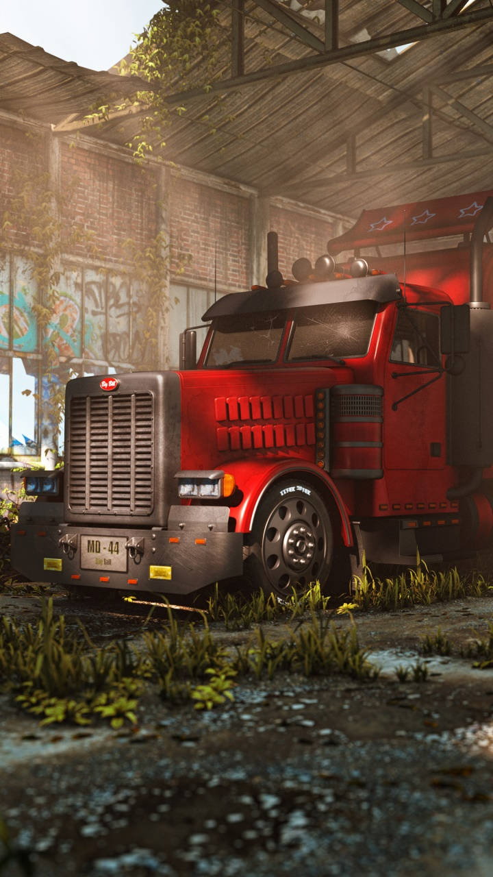 Peterbilt 720, red, semi-truck, HD Phone Wallpaper
