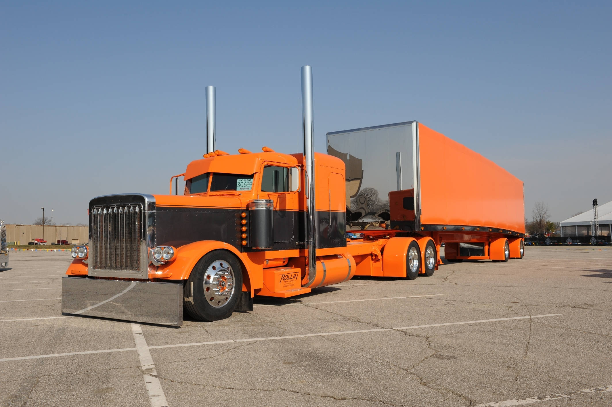 Peterbilt, semi-truck, trailer, Full HD Desktop Wallpaper