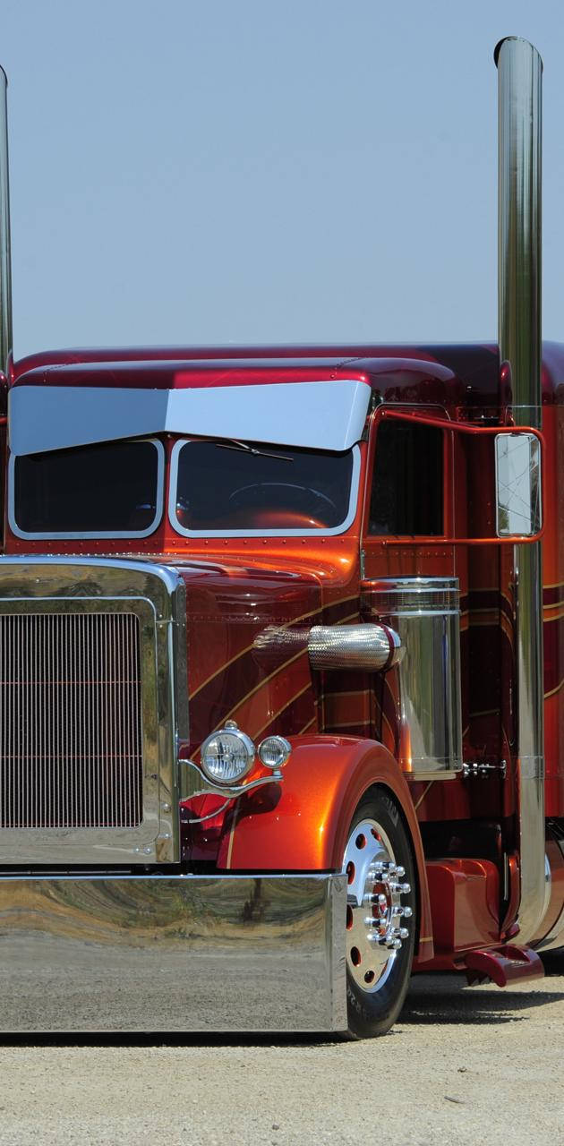 Peterbilt 630, red, chrome accents, HD Phone Wallpaper
