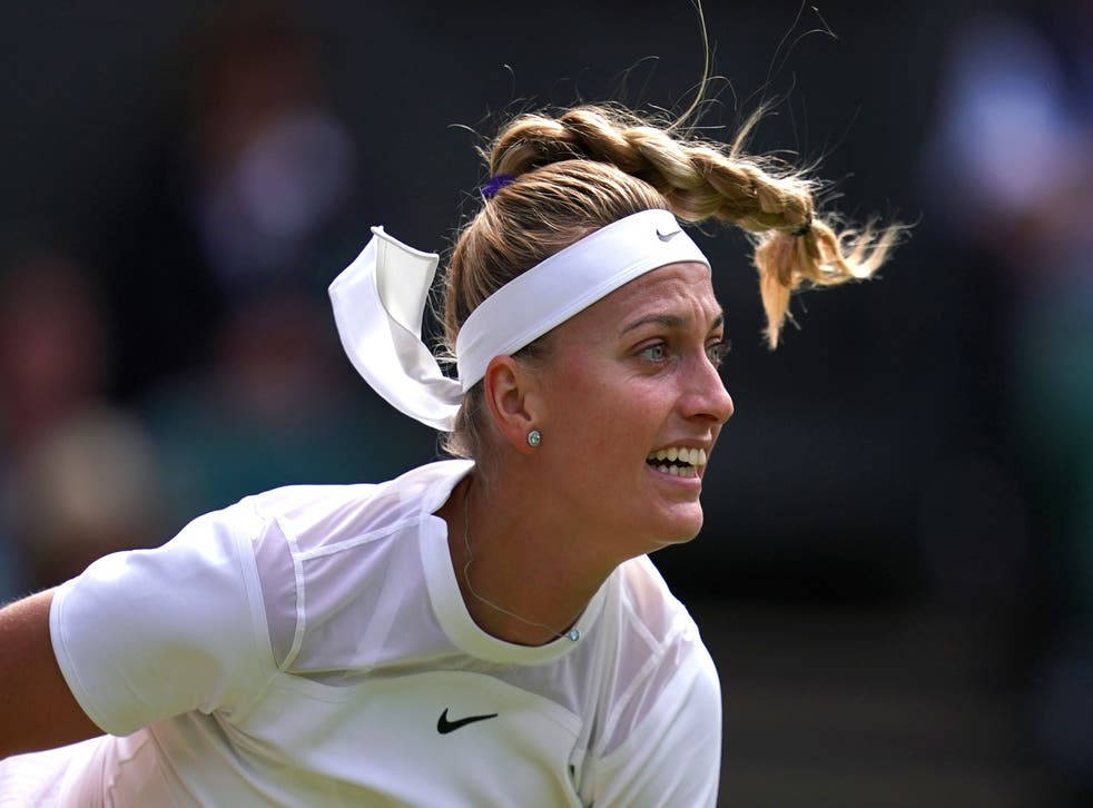 Petra Kvitova, braided ponytail, white headband, SD Desktop Wallpaper