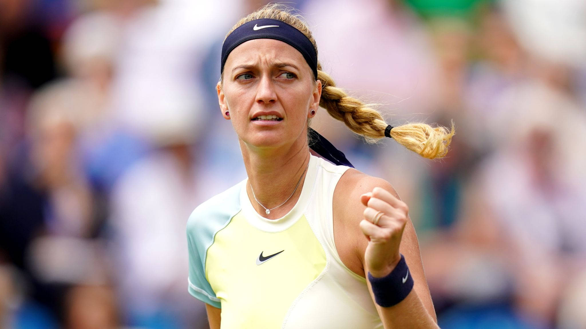 Petra Kvitova, close up, fist pump, Full HD Desktop Wallpaper