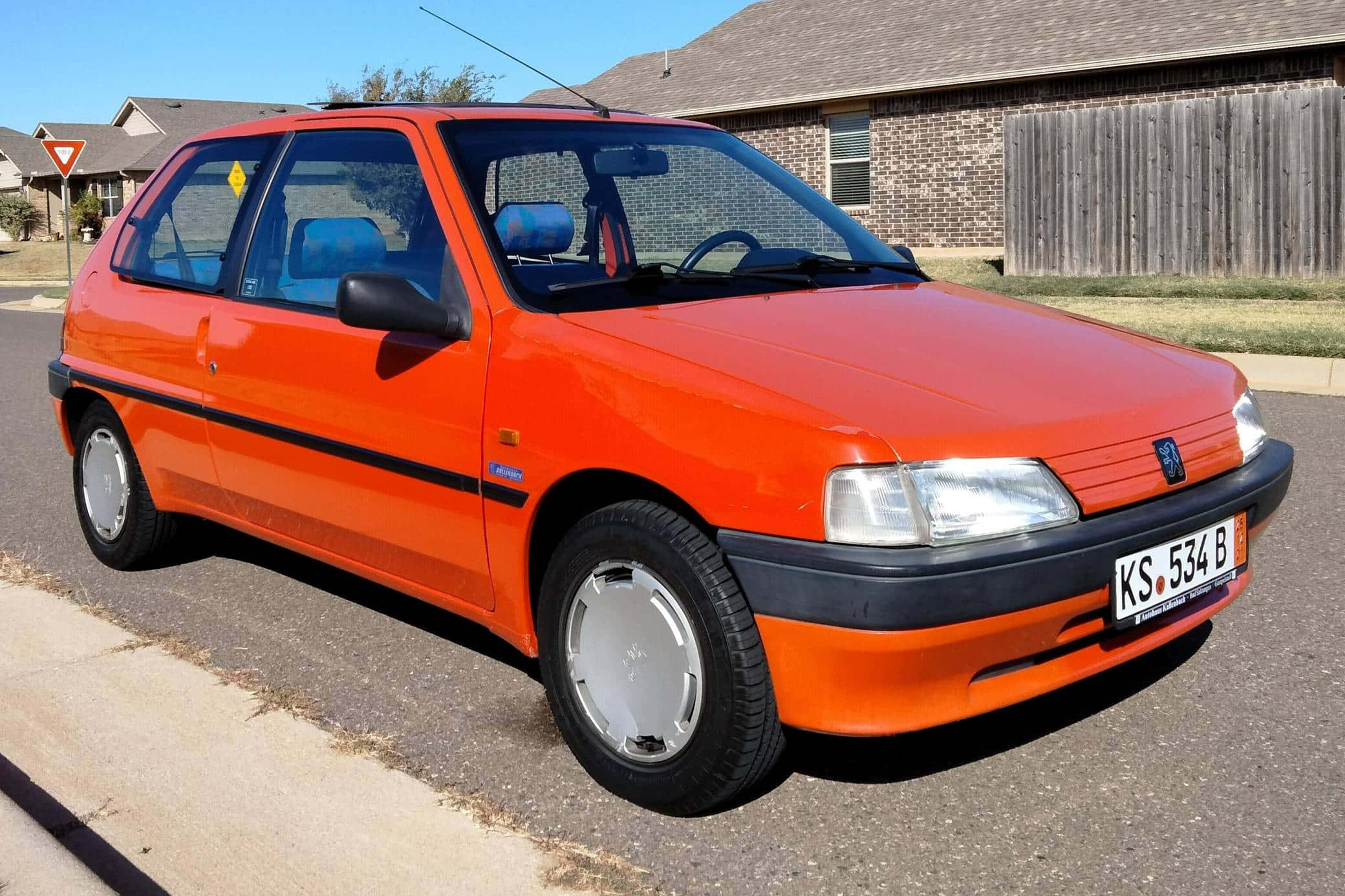 Peugeot 106, orange, hatchback, Full HD Desktop Wallpaper