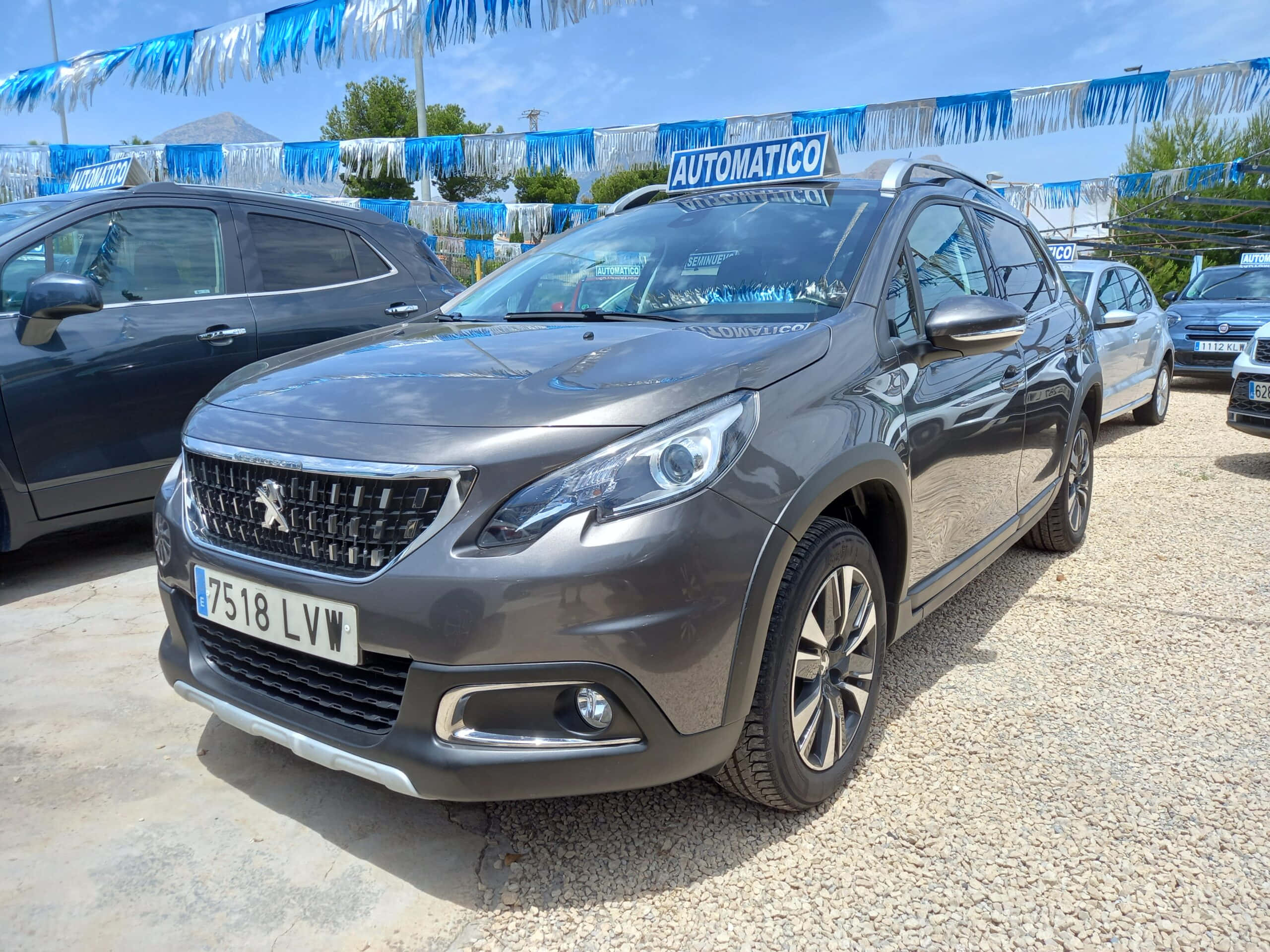 Peugeot 2008, compact SUV, sleek gray, 2K Desktop Wallpaper