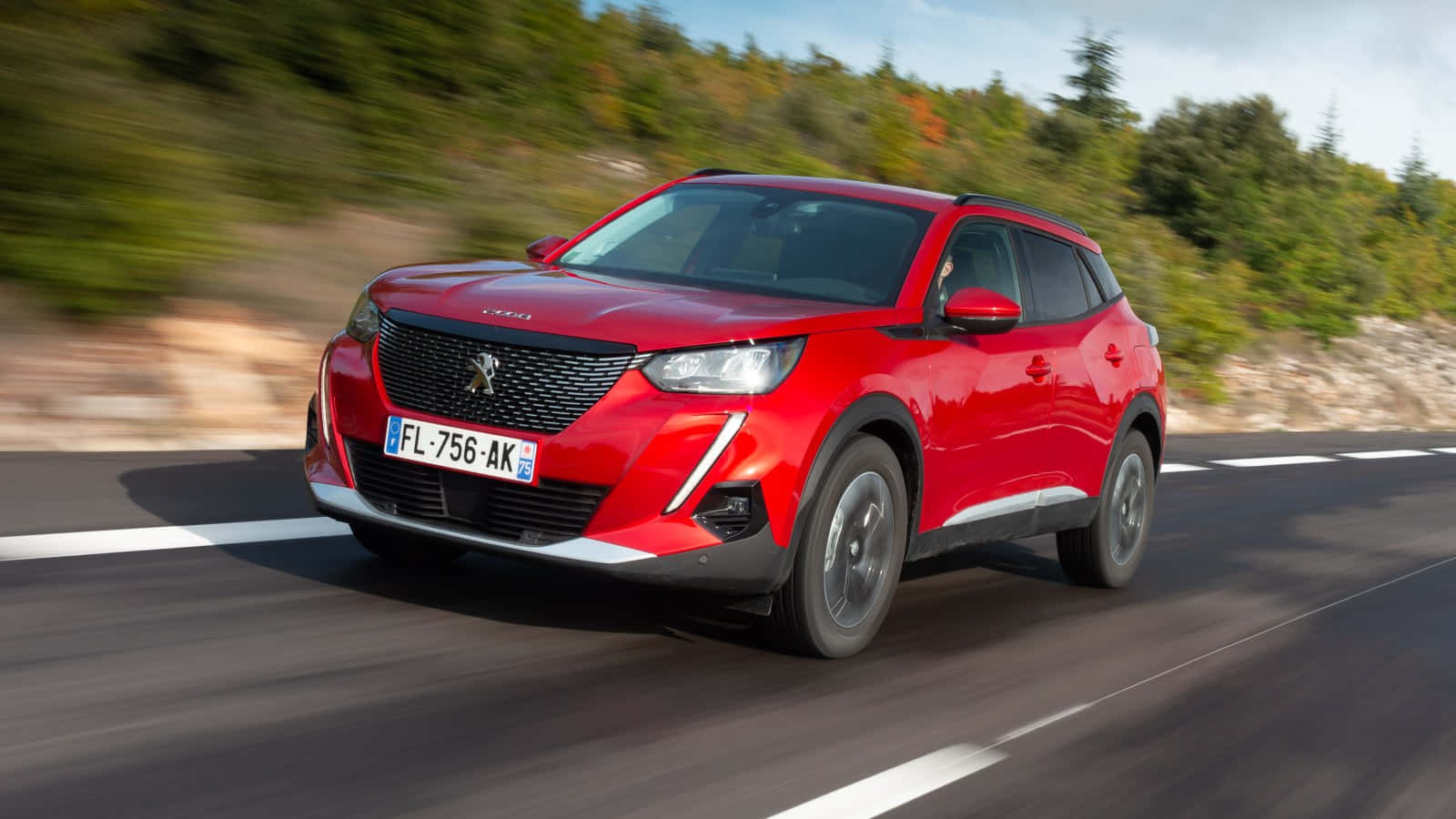 Peugeot 2008, vibrant red, SUV, HD Desktop Wallpaper