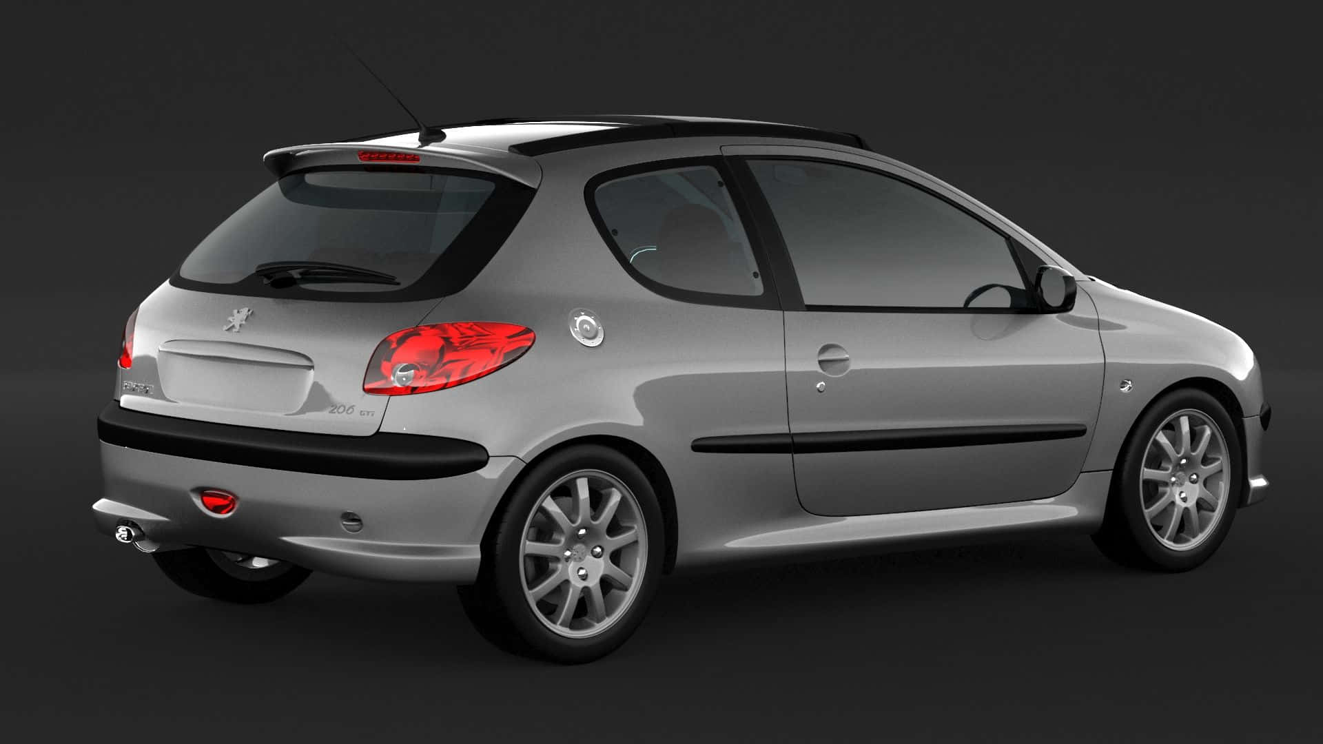 Peugeot 206, sleek silver, hatchback, Full HD Desktop Wallpaper