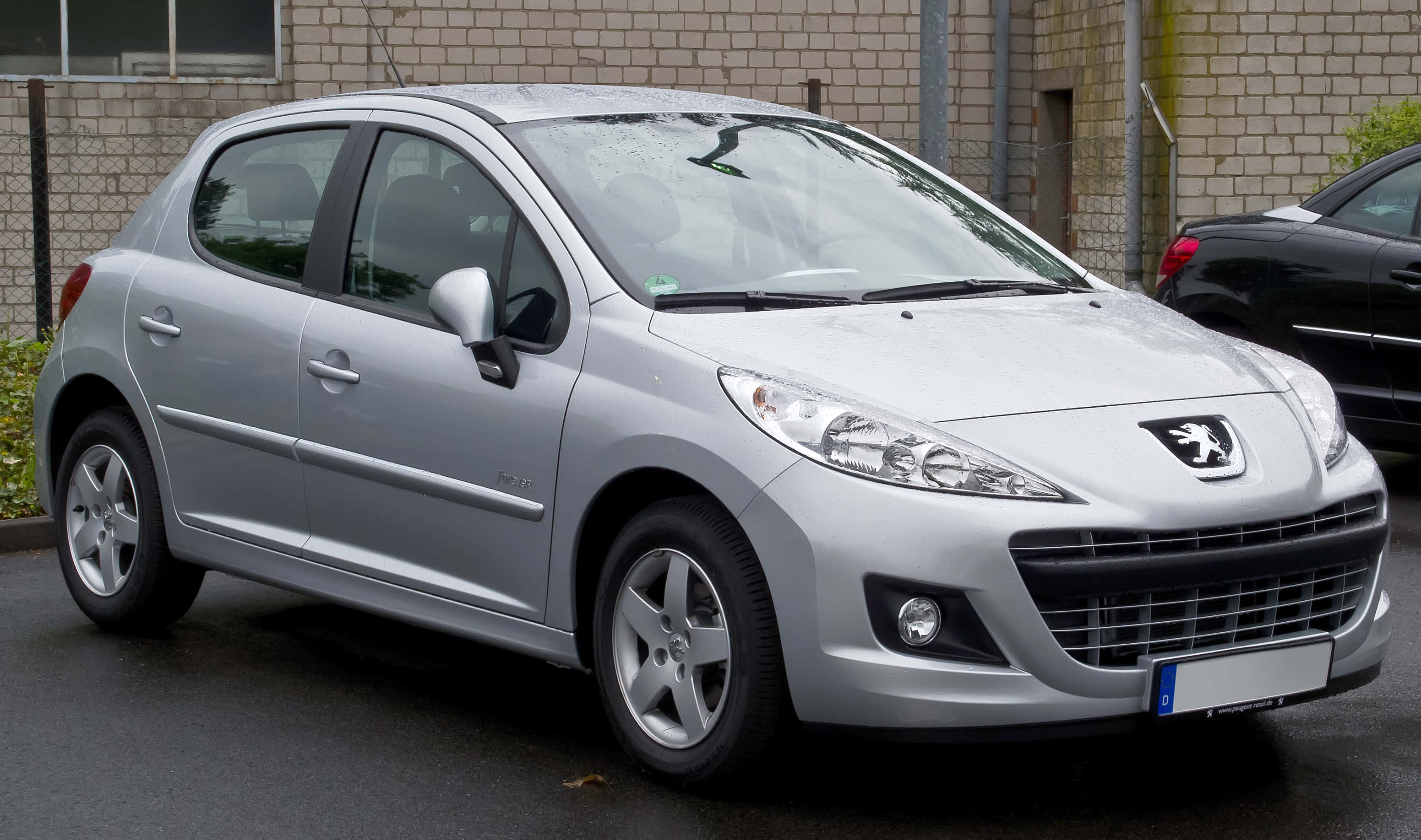 Peugeot 207, silver, hatchback, 2K Desktop Wallpaper