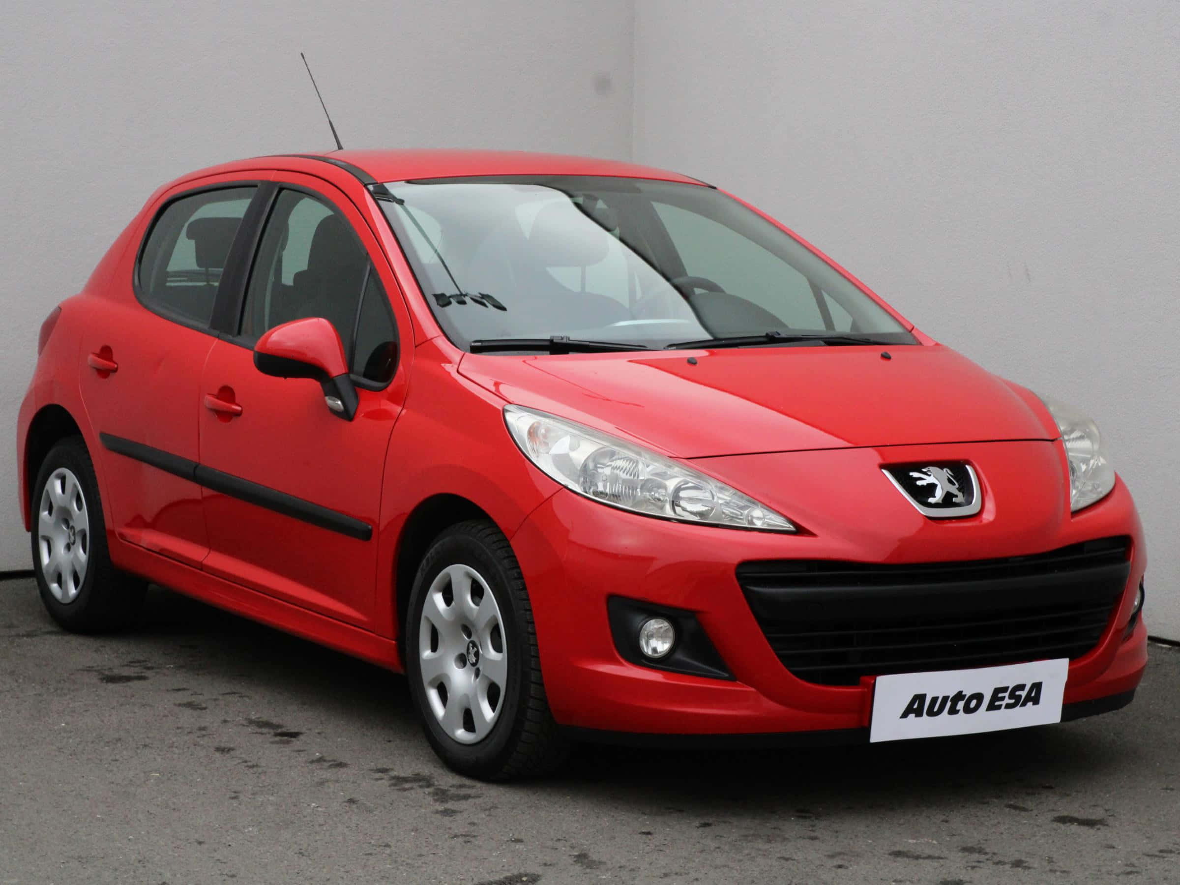 Peugeot 207, vibrant red, hatchback, Full HD Desktop Wallpaper