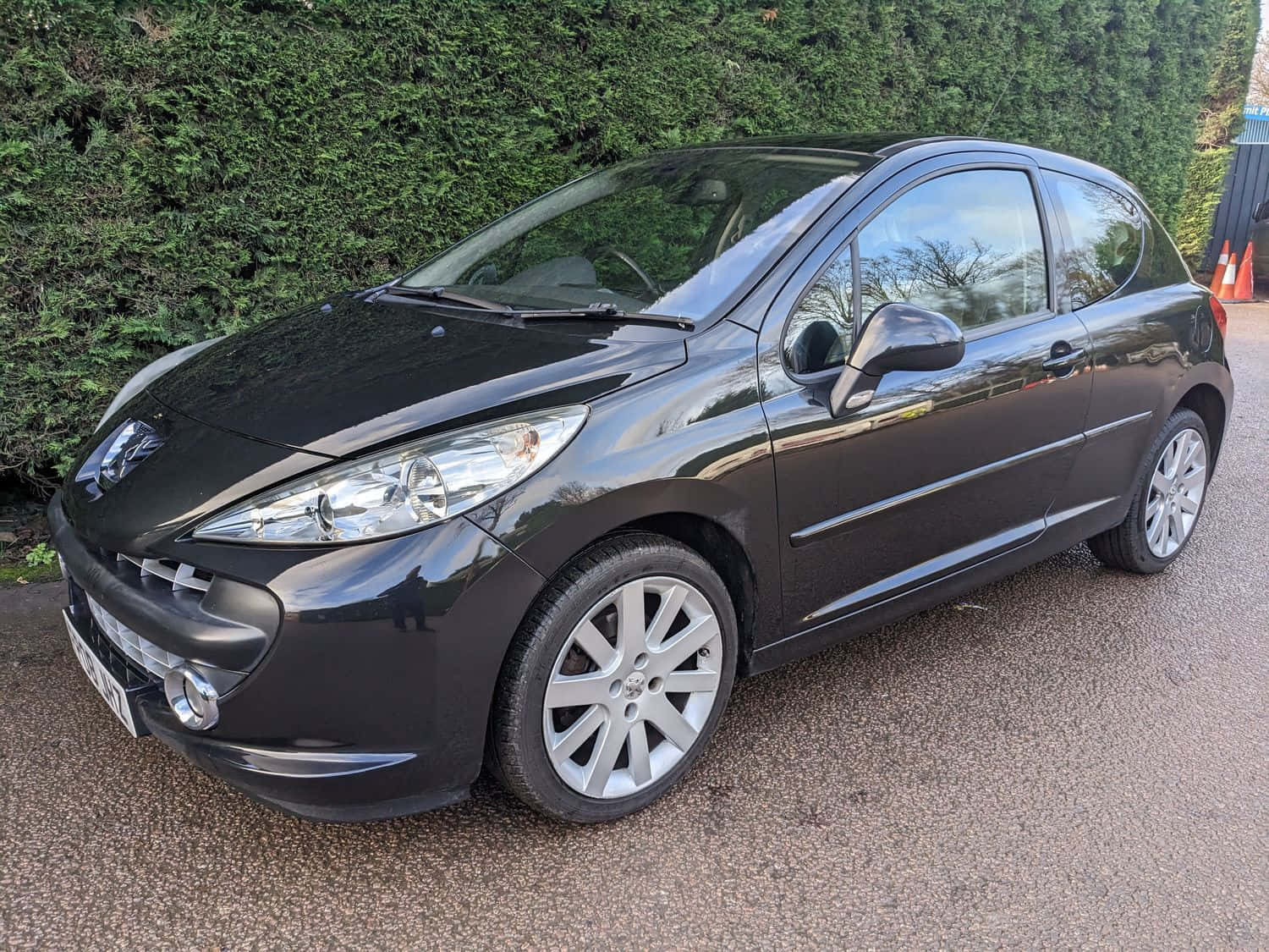 Peugeot 207, black, gravel, HD Desktop Wallpaper