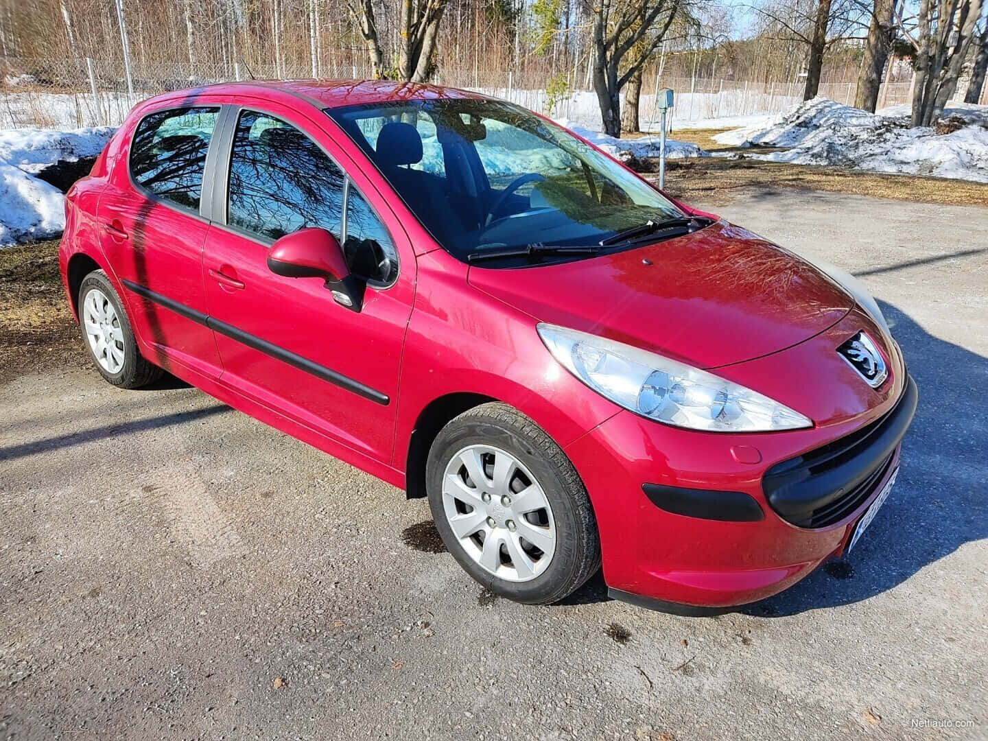 Peugeot 207, vibrant red, hatchback, HD Desktop Wallpaper