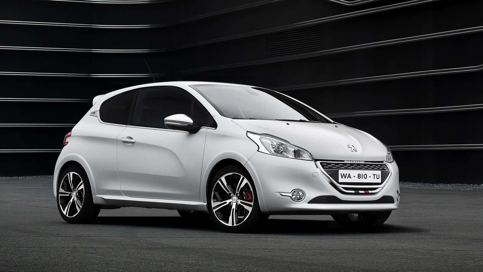 Peugeot 208, white, red brake calipers, Full HD Desktop Wallpaper