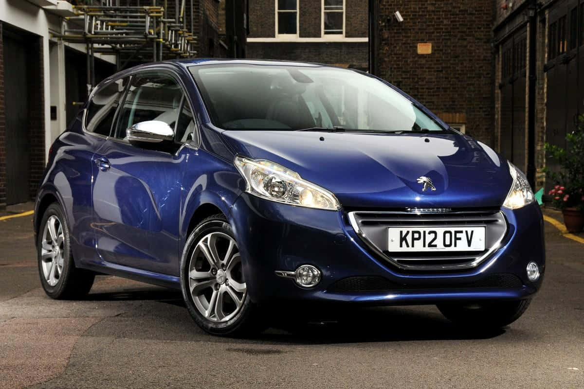 Peugeot 208, blue, glossy, SD Desktop Wallpaper