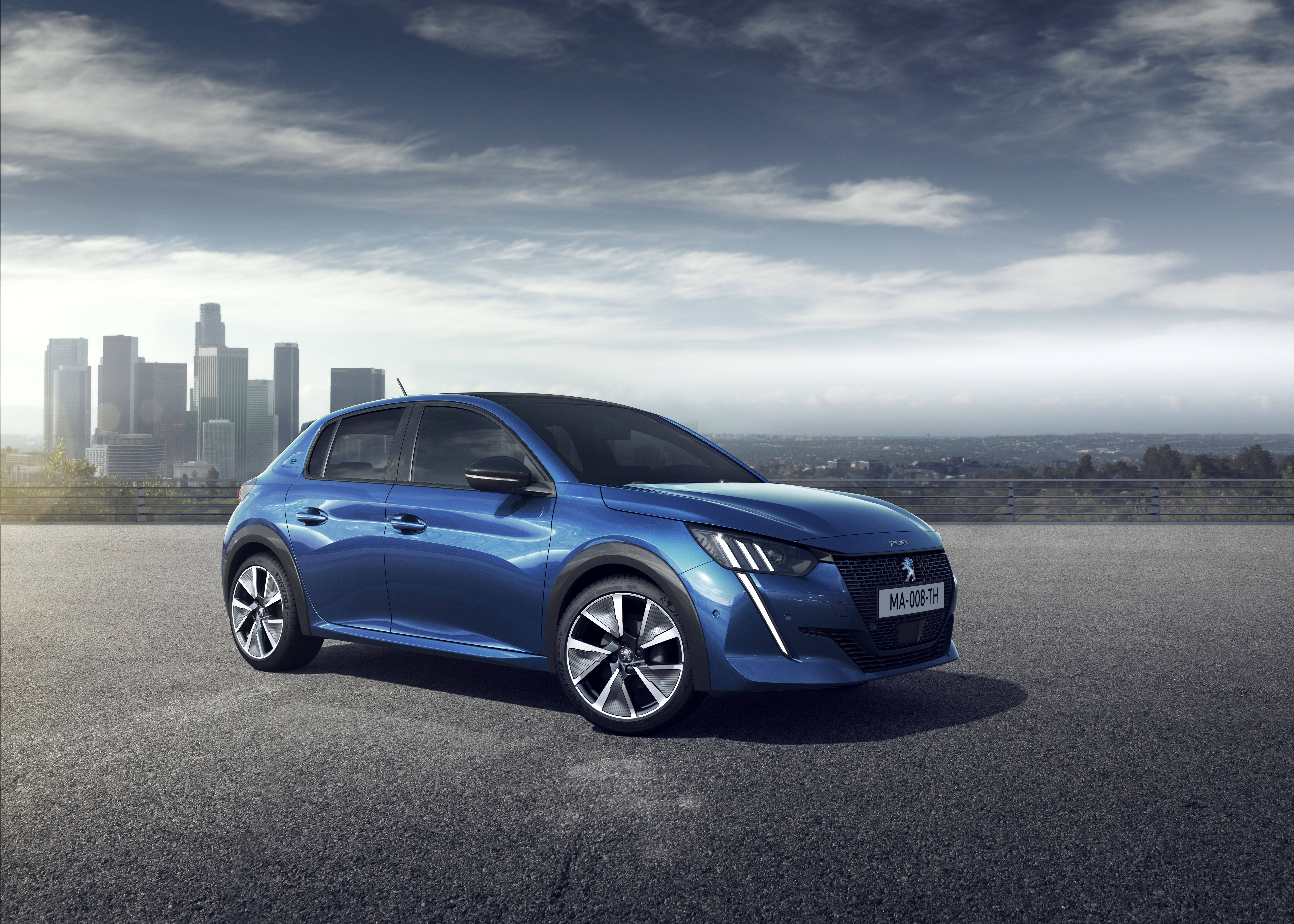 Peugeot 208, blue, asphalt overlook, 5K Desktop Wallpaper