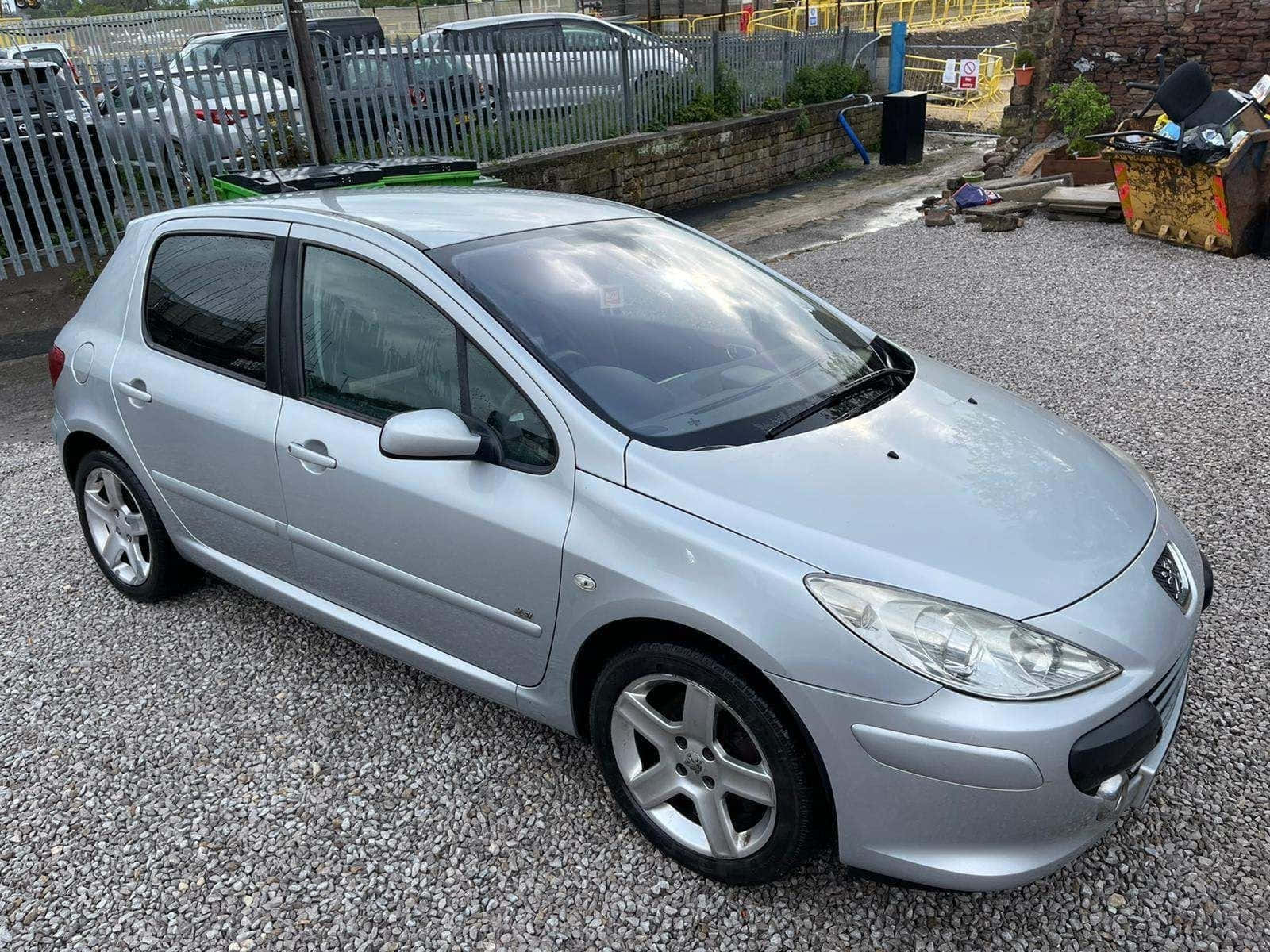 Peugeot 307, silver, hatchback, HD Desktop Wallpaper