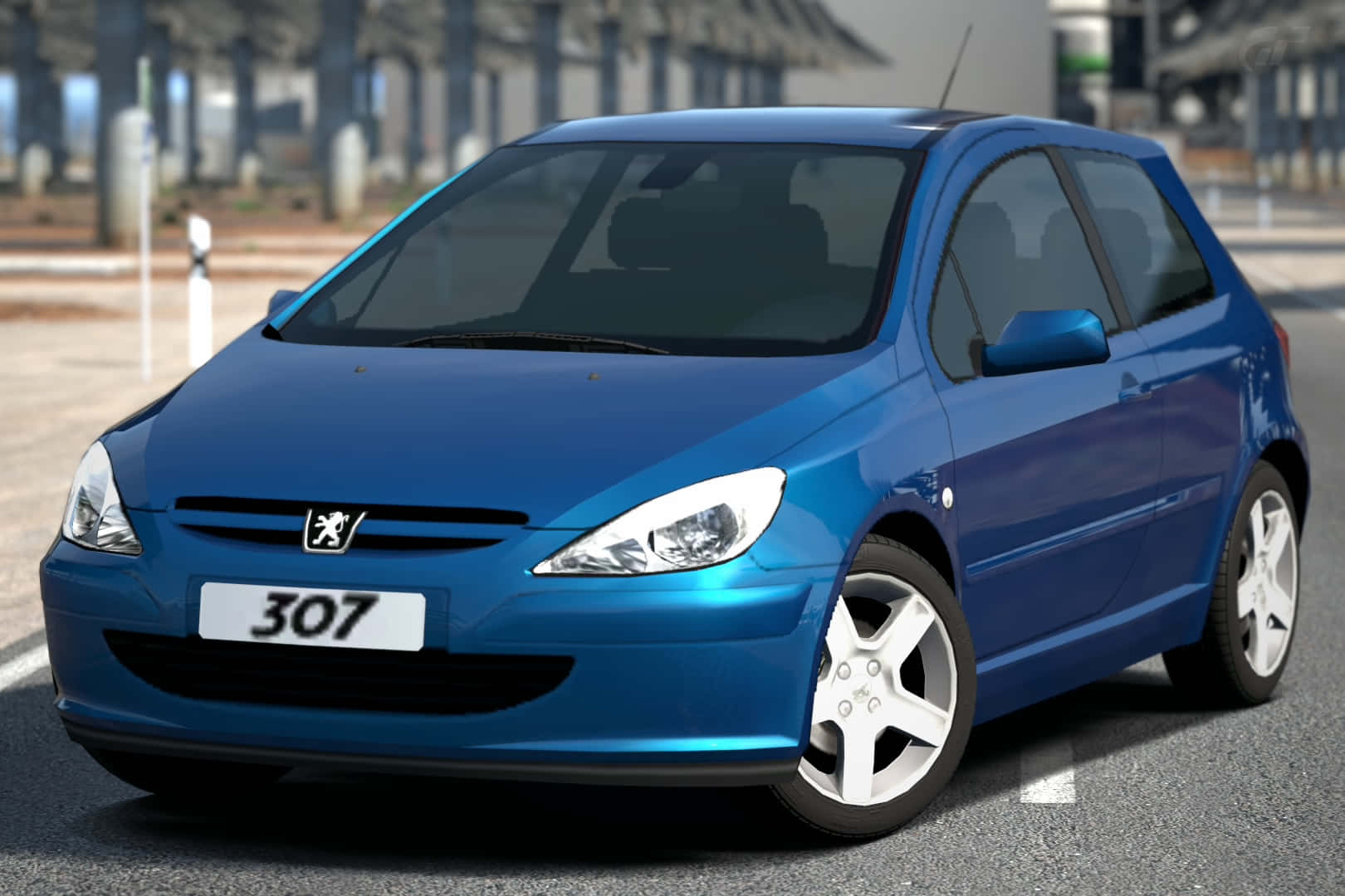 Peugeot 307, vibrant blue, hatchback, HD Desktop Wallpaper